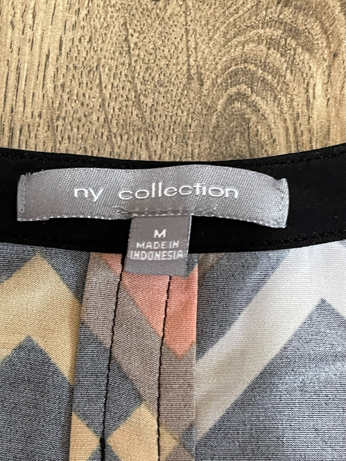 NY Collection Dress, Women’s Size Medium, Multicolor, Short, 3/4 Buttons, A-line