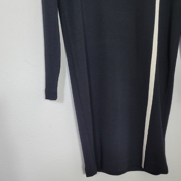 Liz Claiborne Wool Blend Sweater Dress Size XS/S Back Blue Stripes Old Money