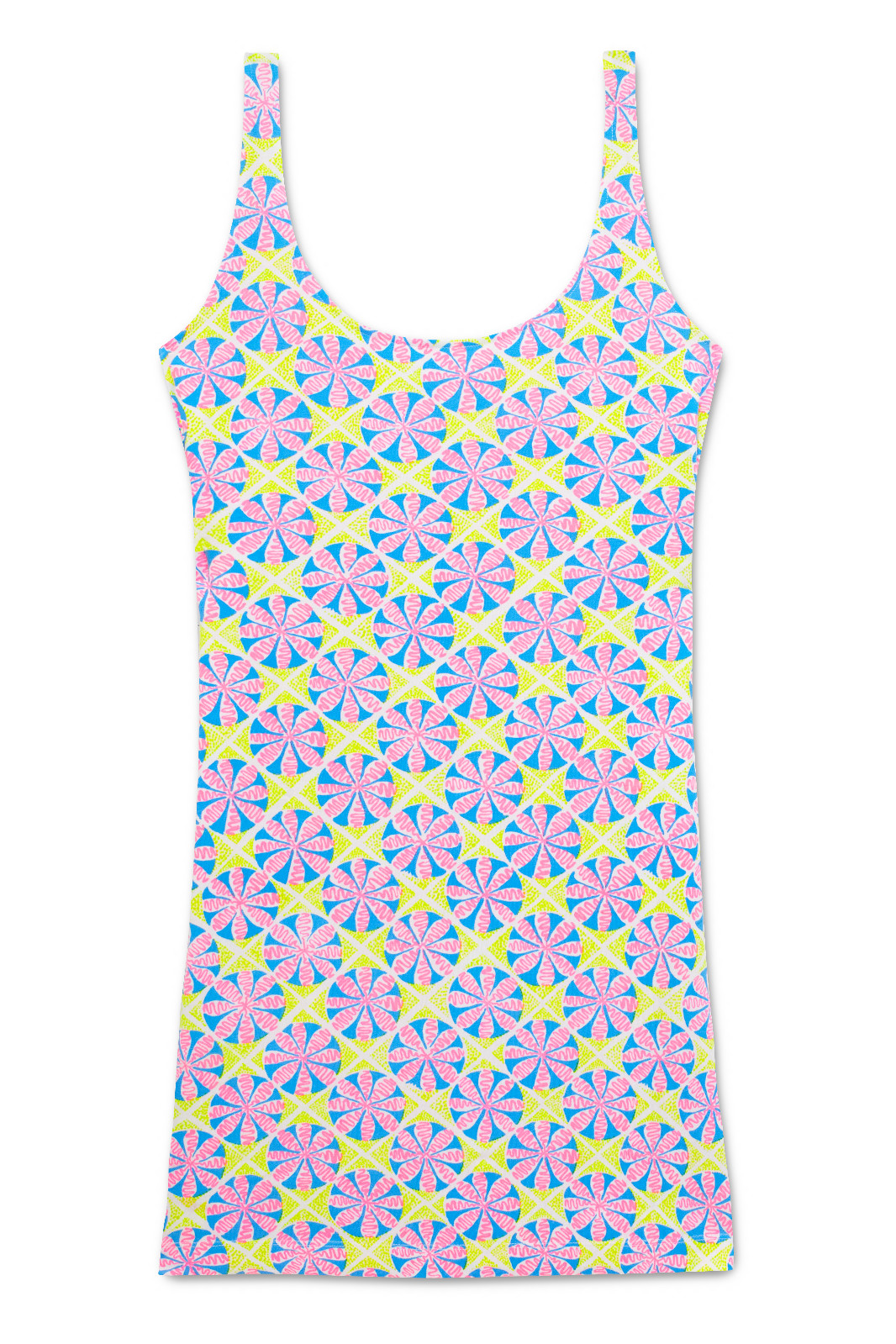 Women’s Dress – Printed Dress – Mini Dress – Large – Jersey Cotton