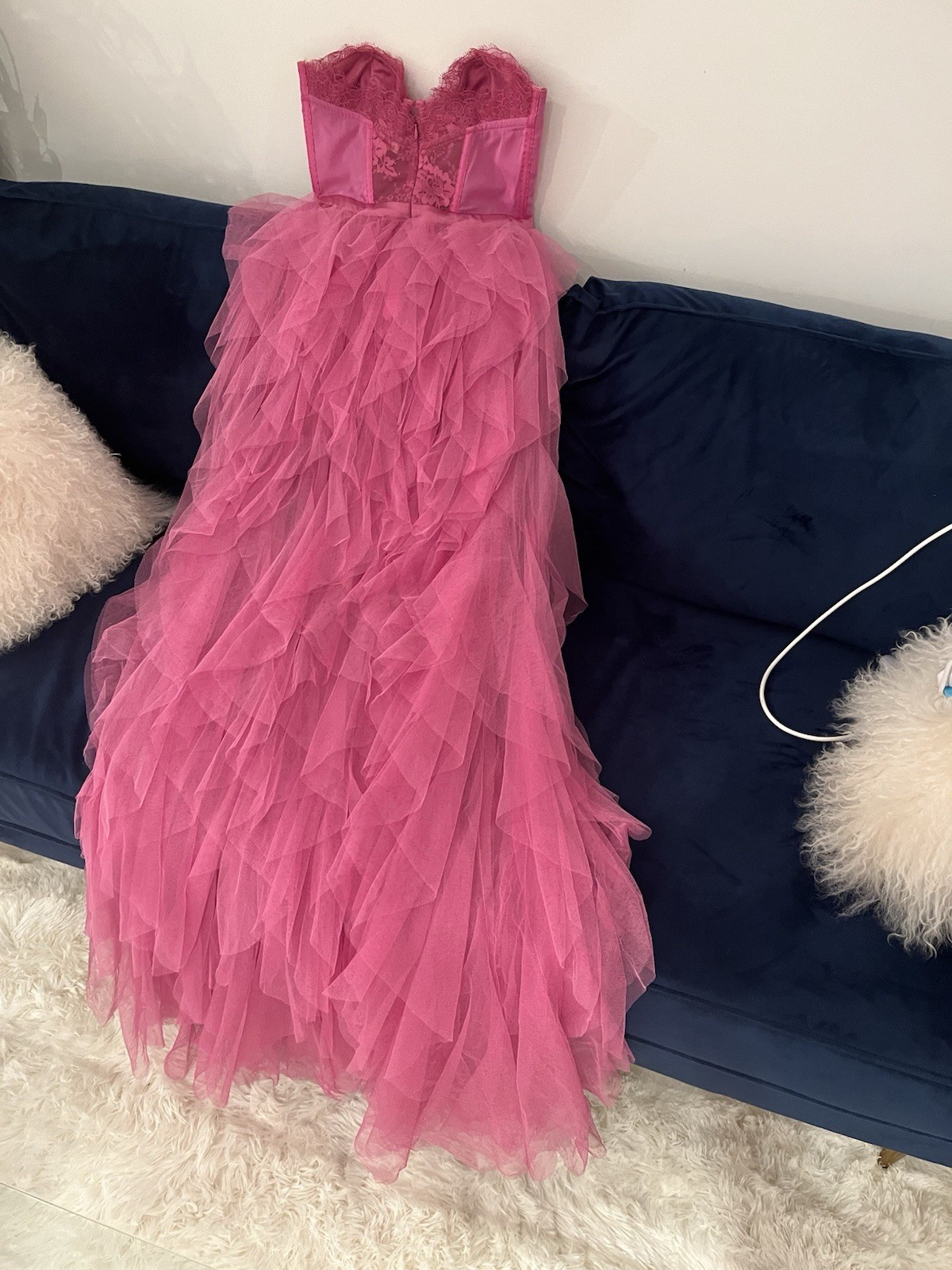 For Love & Lemons Gorgeous Pink Bustier Gown XS Fits Like 0 Not Bigger RP $359