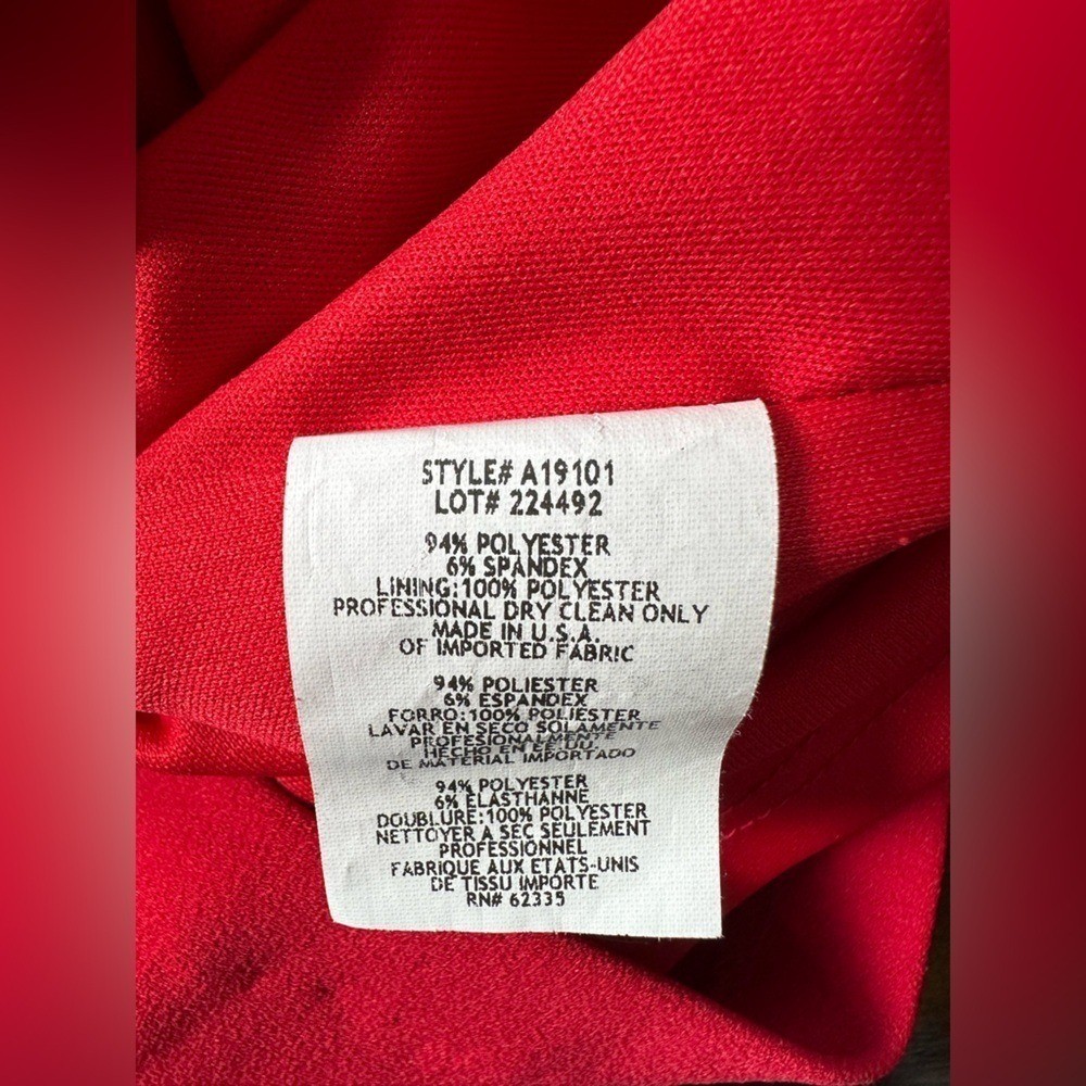 Betsy & Adam Women’s Elegant Red Women’s Dress- size 8