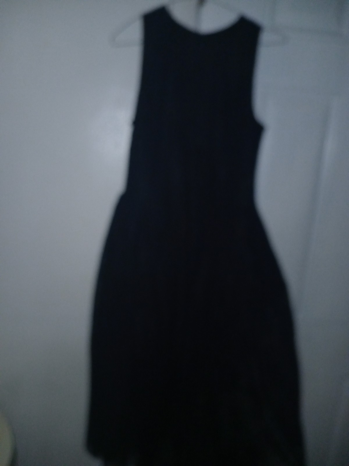 34th Women’s Black Solid Sleeveless Round Neck Midi Sundress, Regular XS