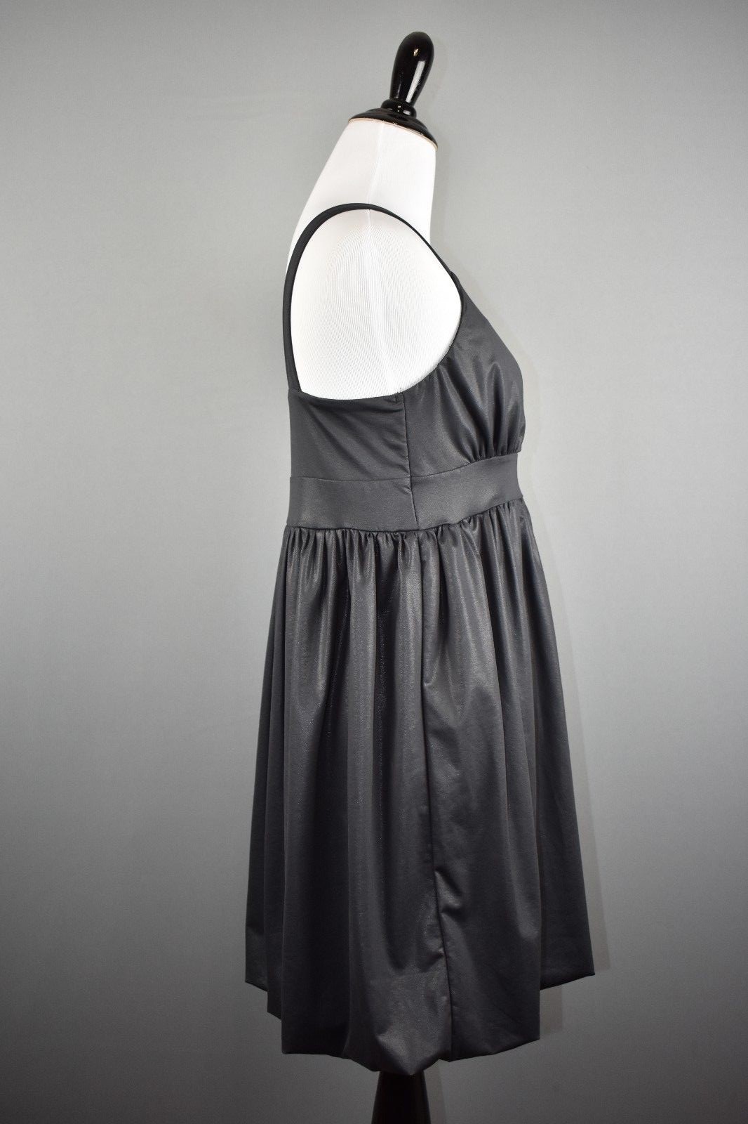 INC. International Concepts Black Sheen Sleeveless Bubble Dress Small NEW $119