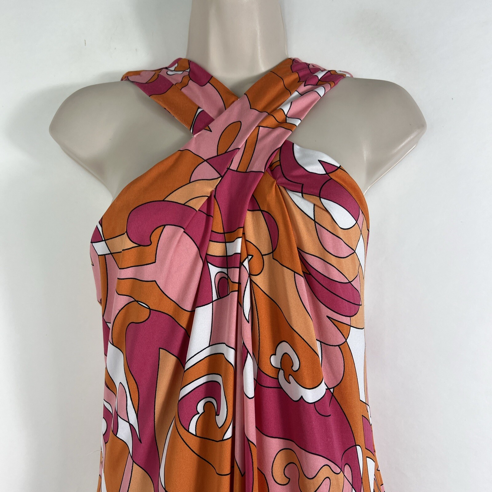 Mackenzie & James Dress Womens Small Retro A-Line Sleeveless Lightweight Stretch