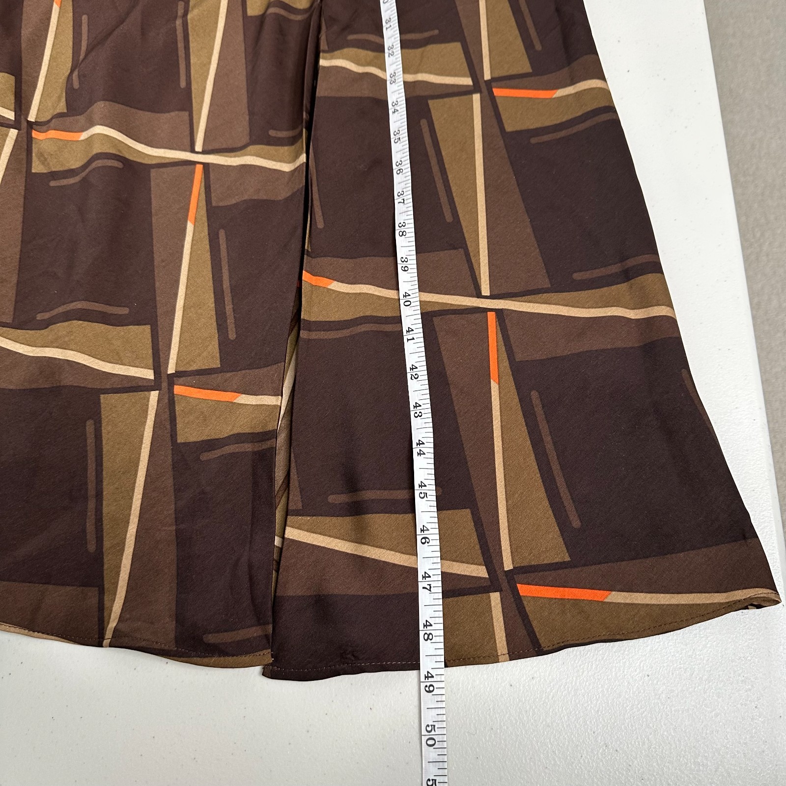 New Banana Republic Slip Midi Dress Womens S Chocolate Brown Slit Satin Party