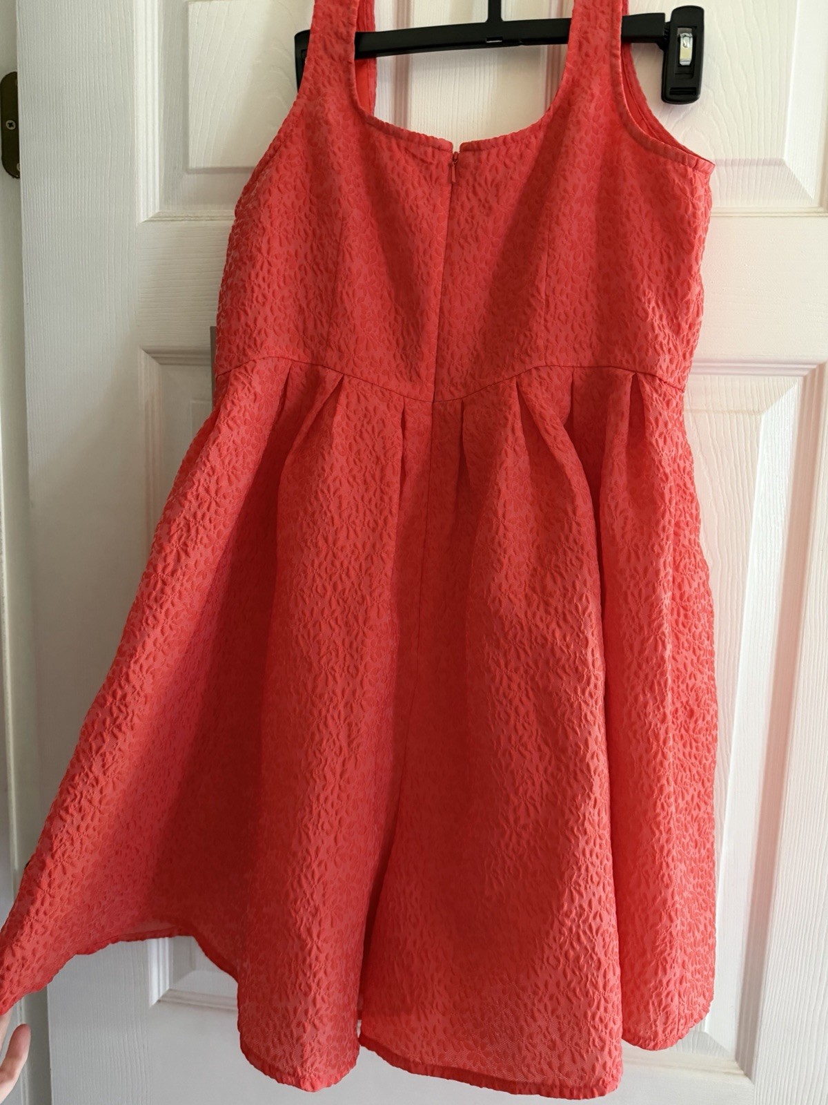 Chelsea28 Women’s Fit & Flare Romper Coral Square Neck Sleeveless Lined Short M
