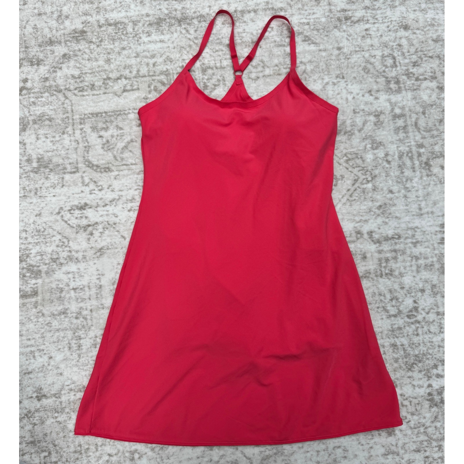 Outdoor Voices Exercise Dress Red Adjustable Straps Built-in Shorts Womens M