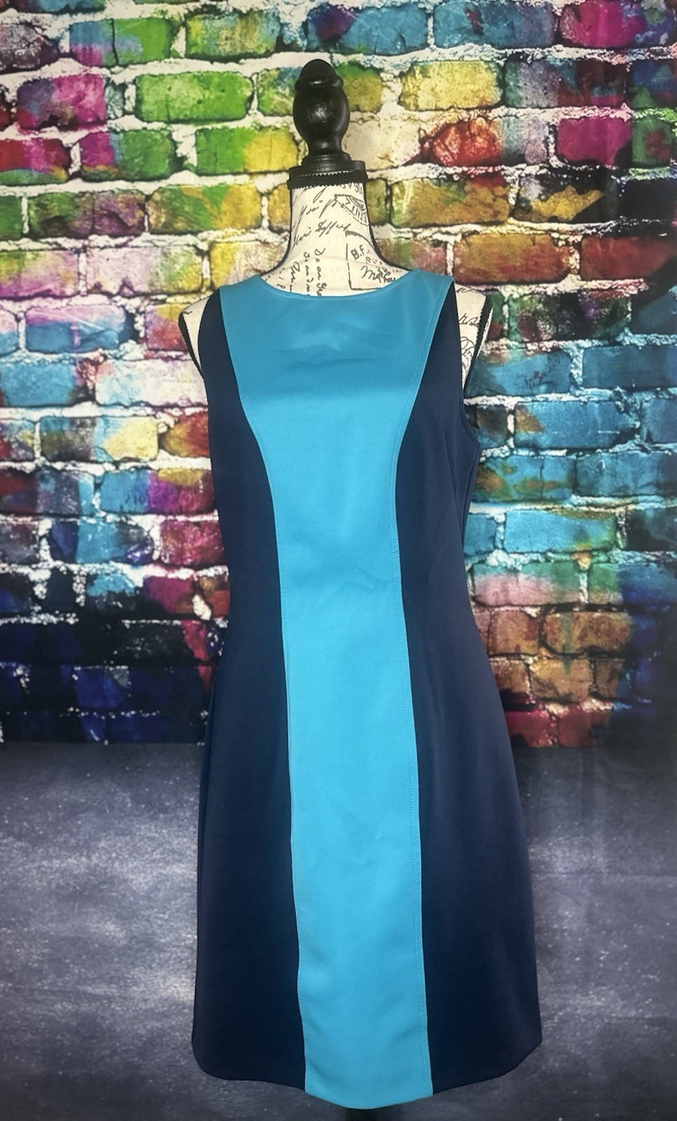 Women’s Blue Two-tone Dress