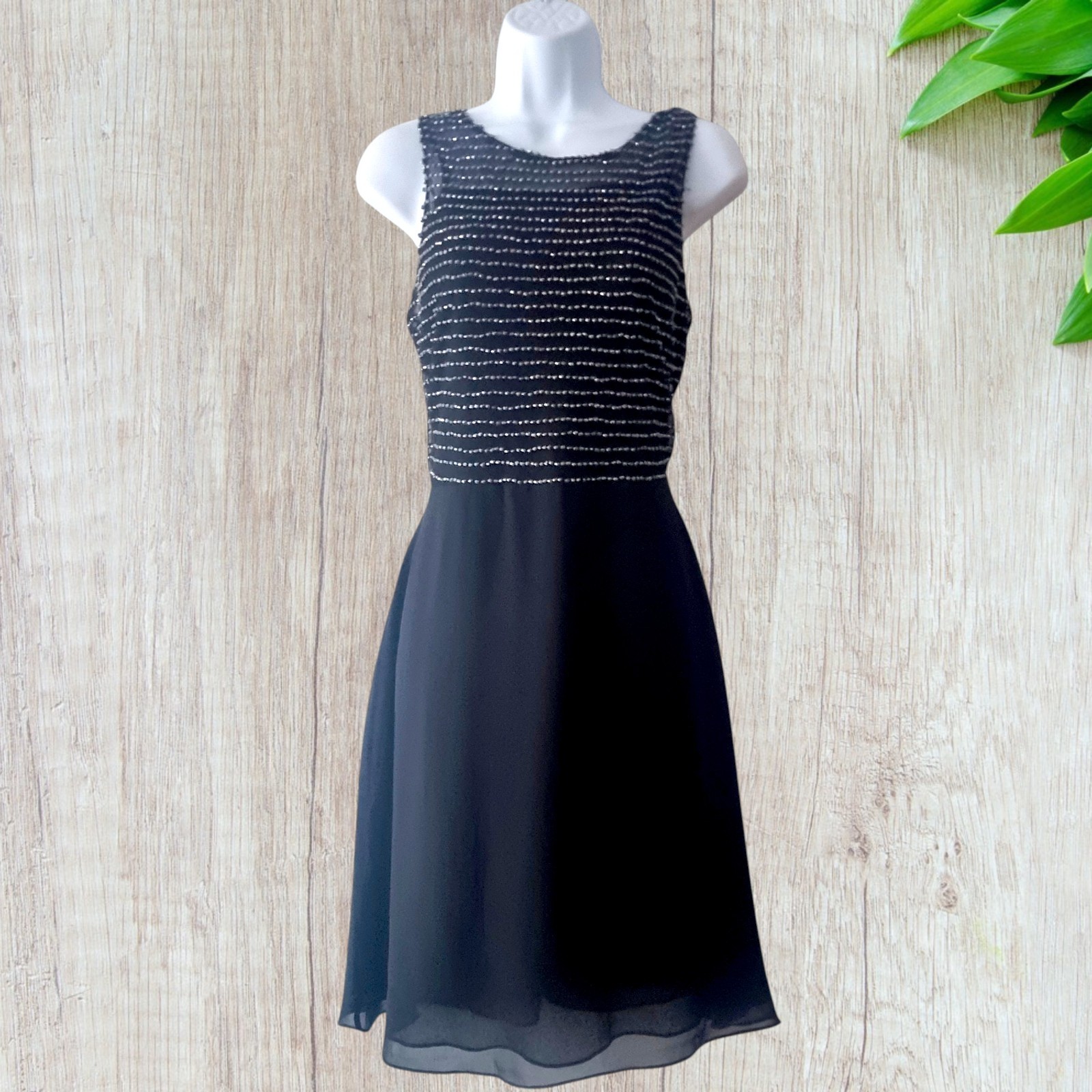 Coast Black Embellished Skater Dress New BNWT Lizzie Party Cocktail Knee UK 14