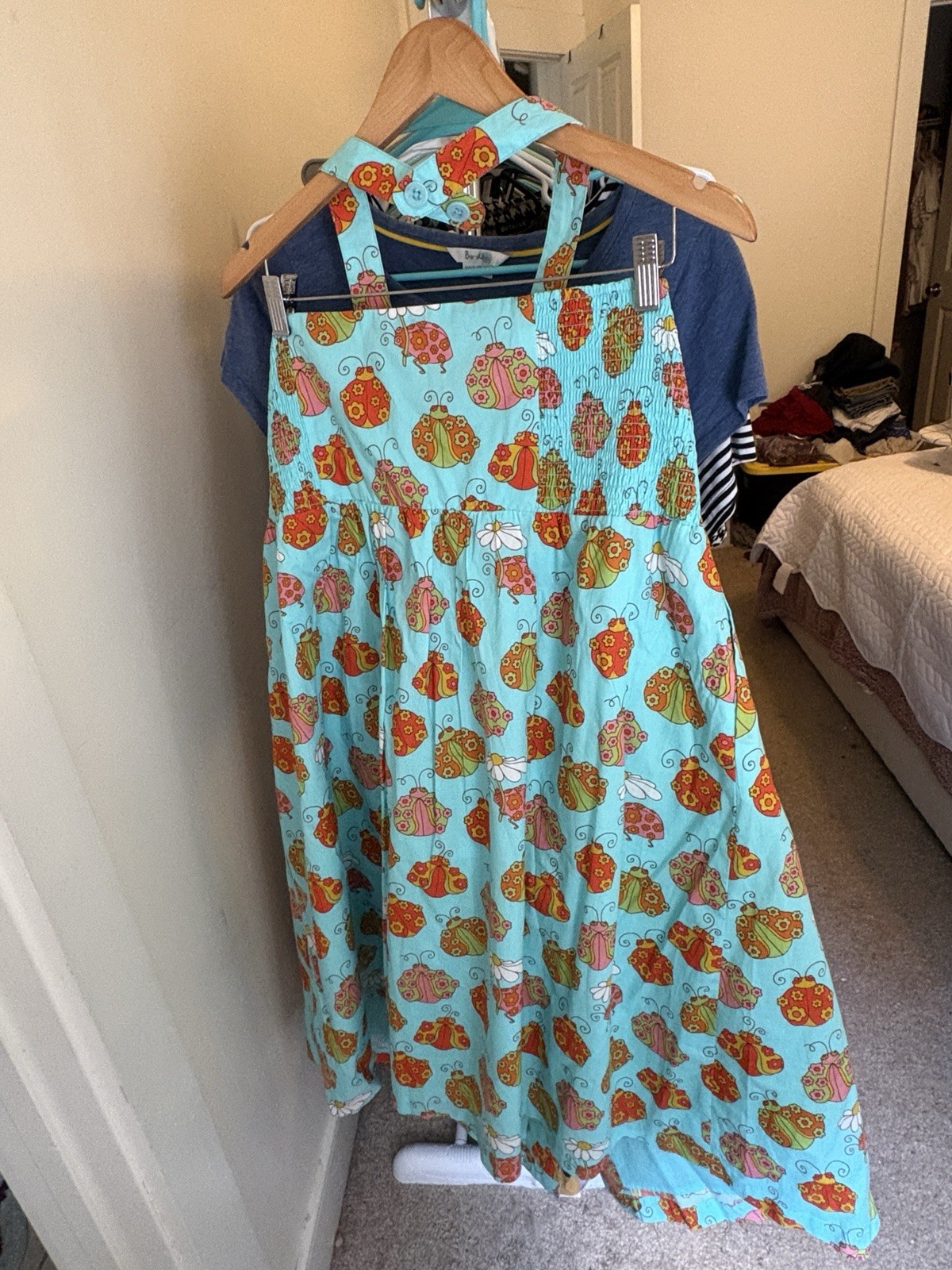NWOT 2X ModCloth Multicolor Ladybug Rockabilly Pin-up Style Halter Dress