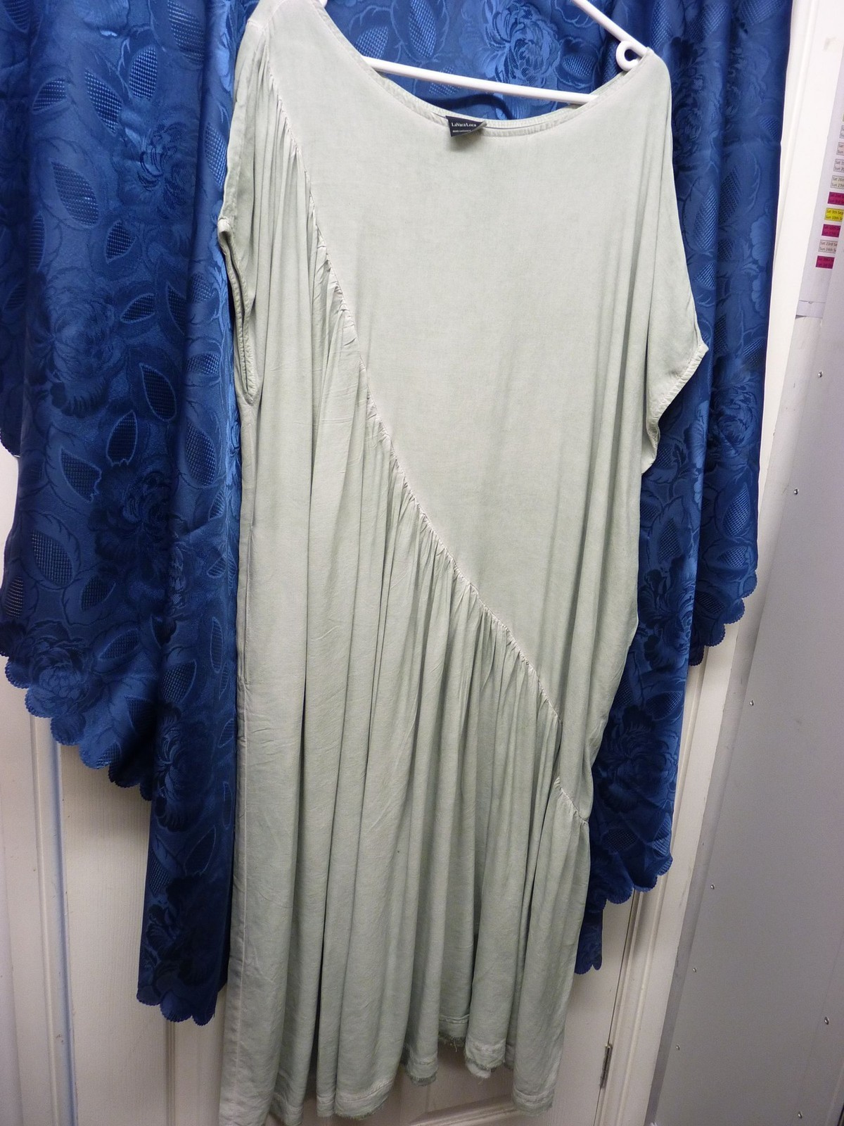 LaVaca Loca Asymmetric Maxi Dress Green Lightweight Size XS – Z#3104