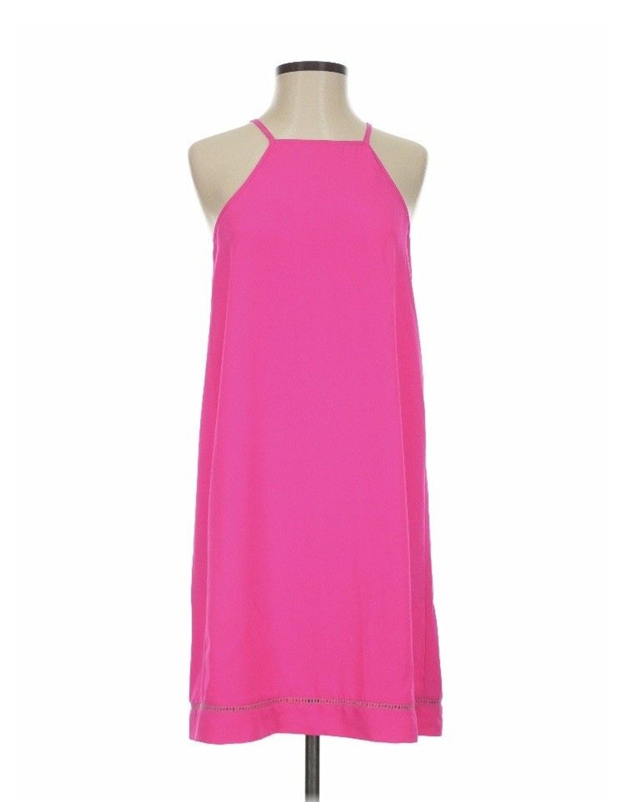 Joy Joy Shift Sun Dress Knee Length Tie Back Lined Pink Small New