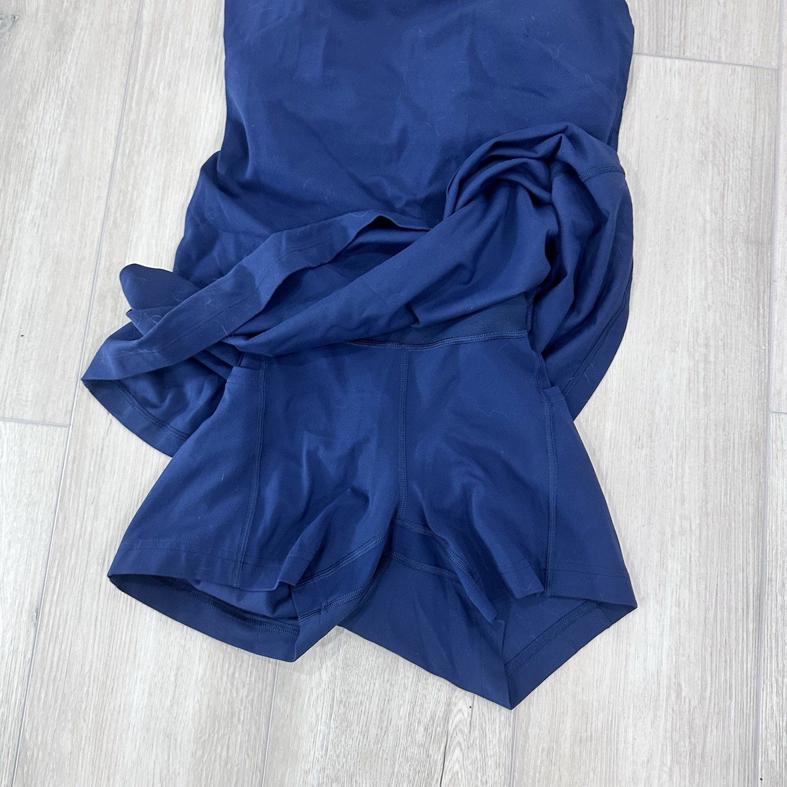 Lululemon Align mini Dress with Liner Shorts & Phone Pocket in Navy Blue, size 6