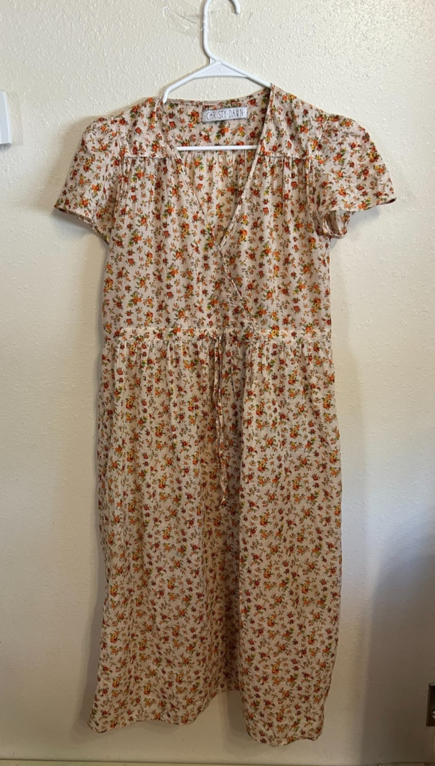 Christy Dawn FALL CALICO Floral Gauze Cotton Maxi Dress – Size M As Is