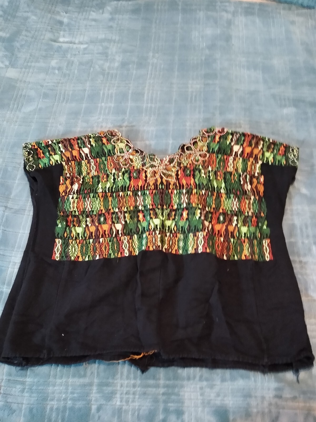 Traje Guatemalteca Tradicional Huipil Blusa Poncho Handmade