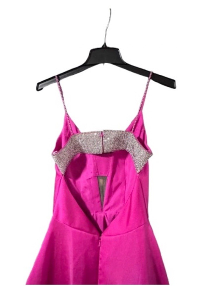 Pink by Alexia Designs Hot Pink Spaghetti Strap Ball Gown