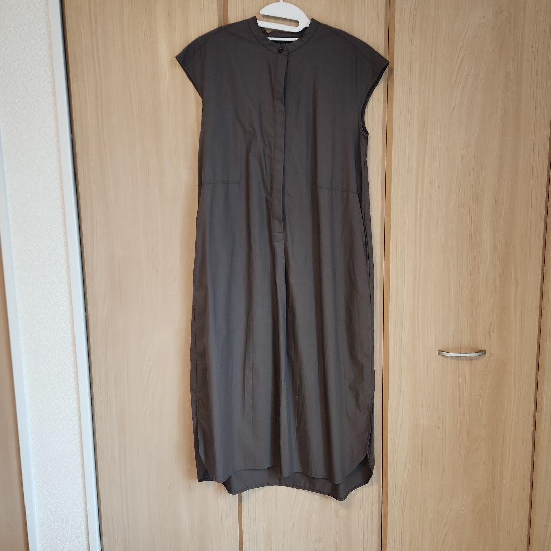 MUJI Sleeveless Long Dress Dark Gray M