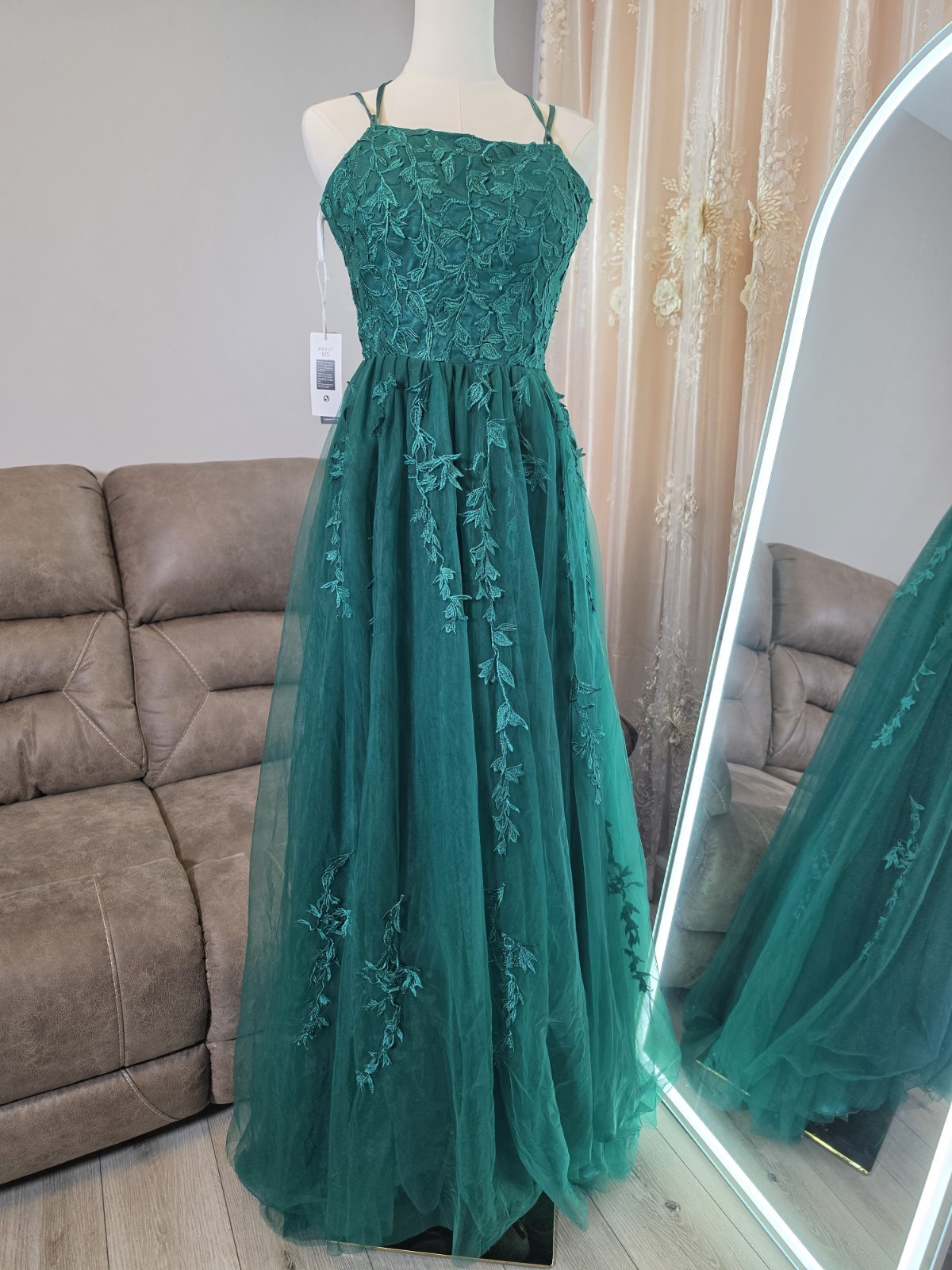 Vestido De 15 O Gala, Hermoso 💚 Largo. Color Bello Y Nuevo