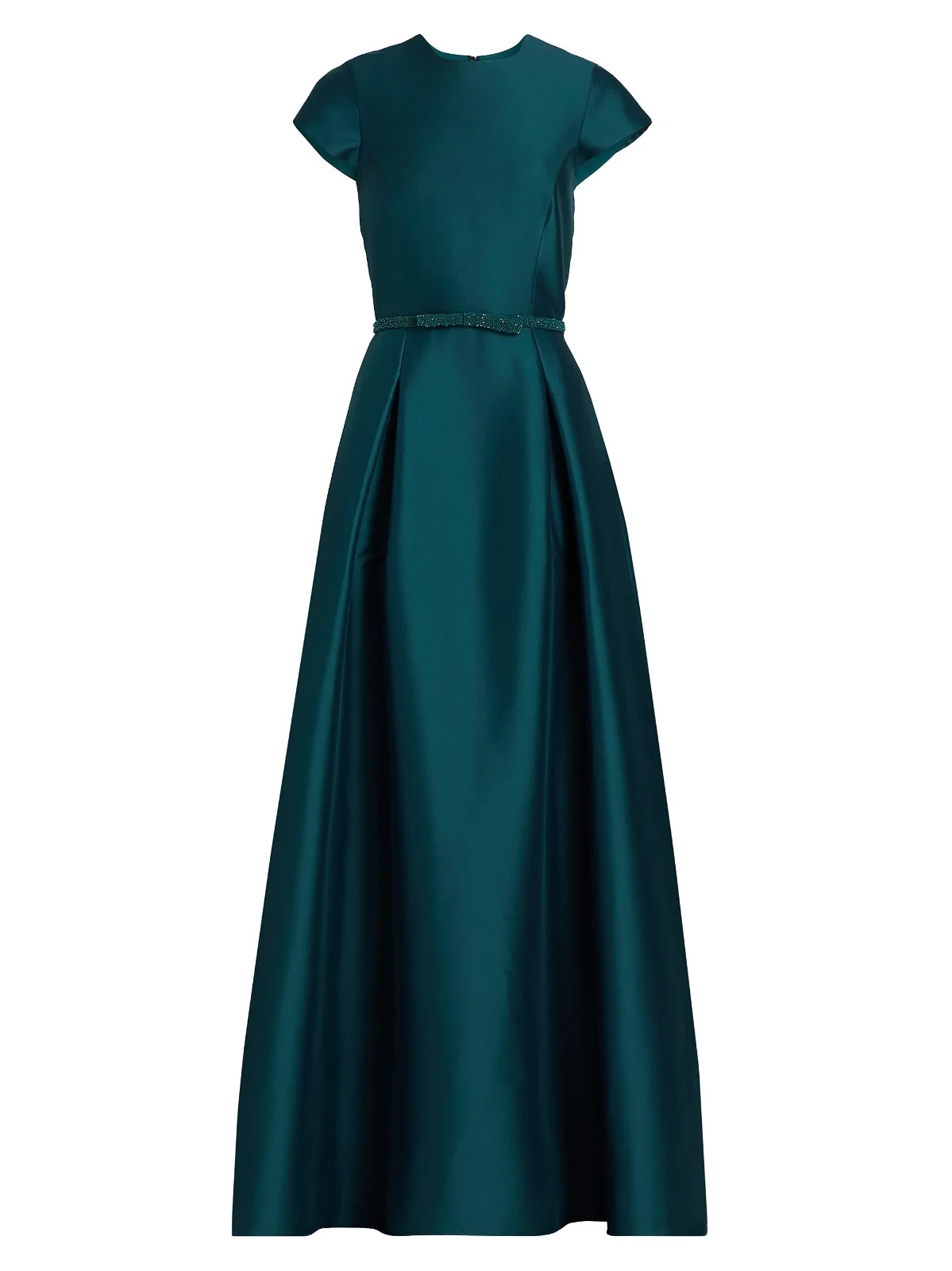 NEW, Sachin & Babi Blythe Embellished Satin Gown in Bottle Green Sz 14 #LD399