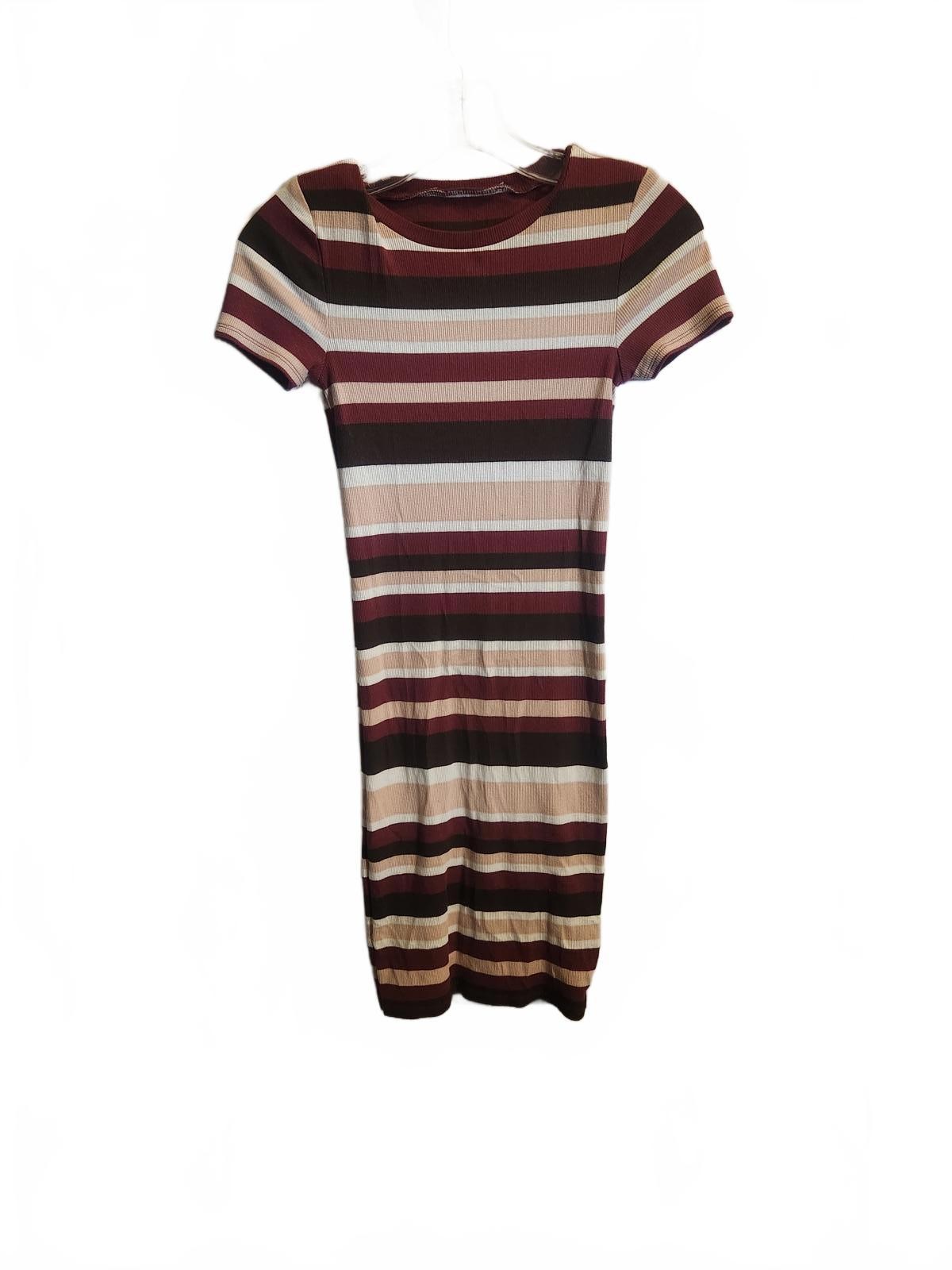 Stripped Bodycon Tshirt Dress. No size Tag but is an XS. 36 Inches long. EUC