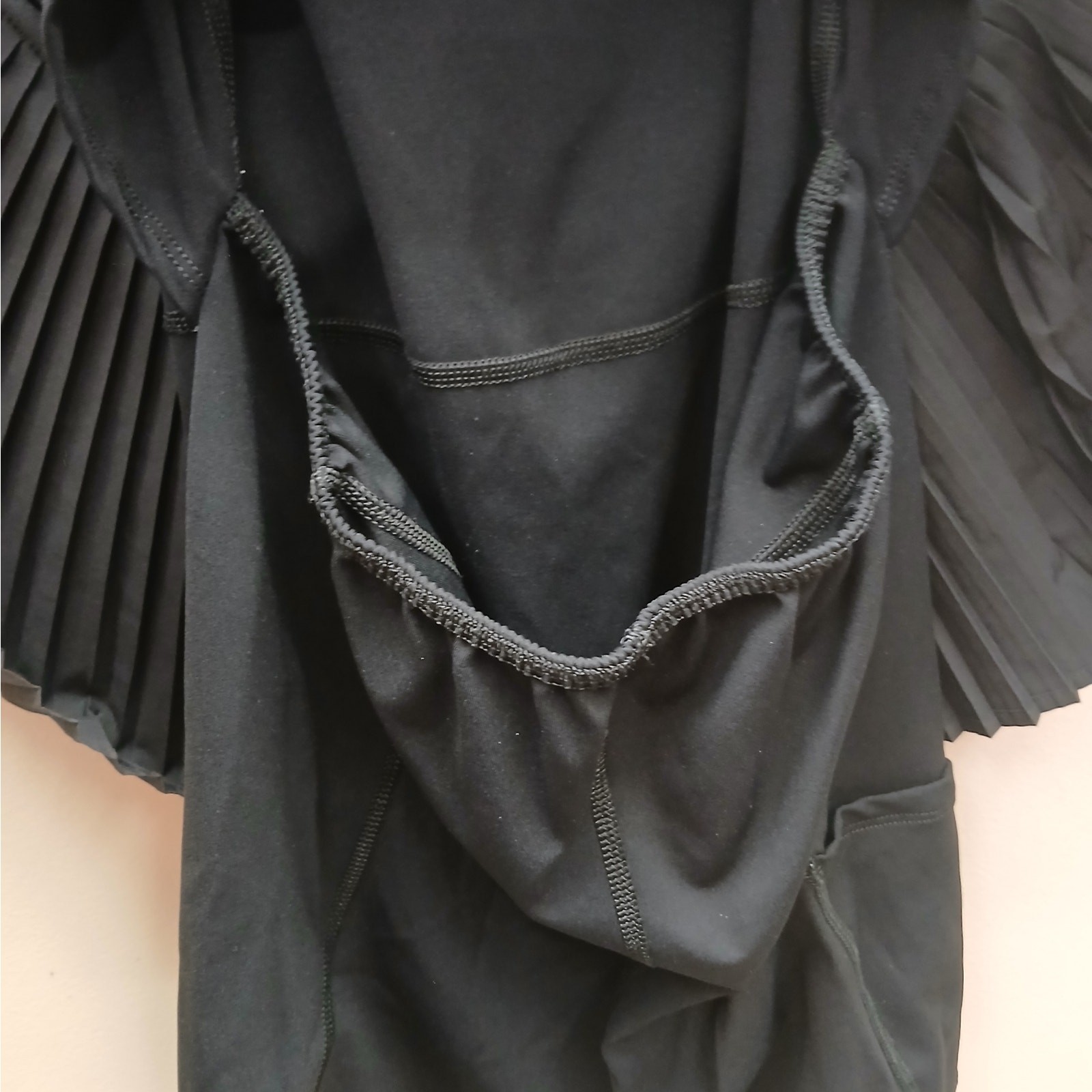 Spanx Yes Pleats Pleated Shorts Mini Tennis Dress Activewear Sporty Black Small