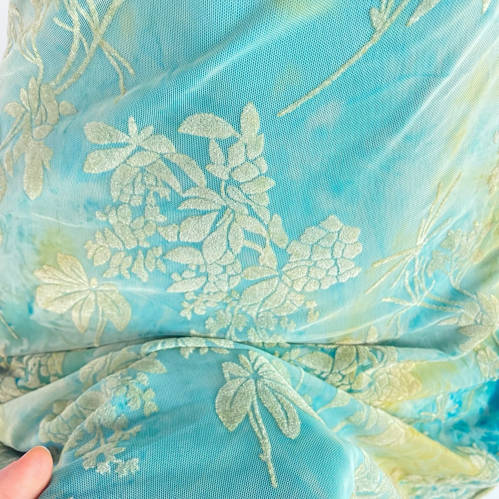 Floral Embroidered Slip Midi Dress 90s/Y2K Fairycore Style