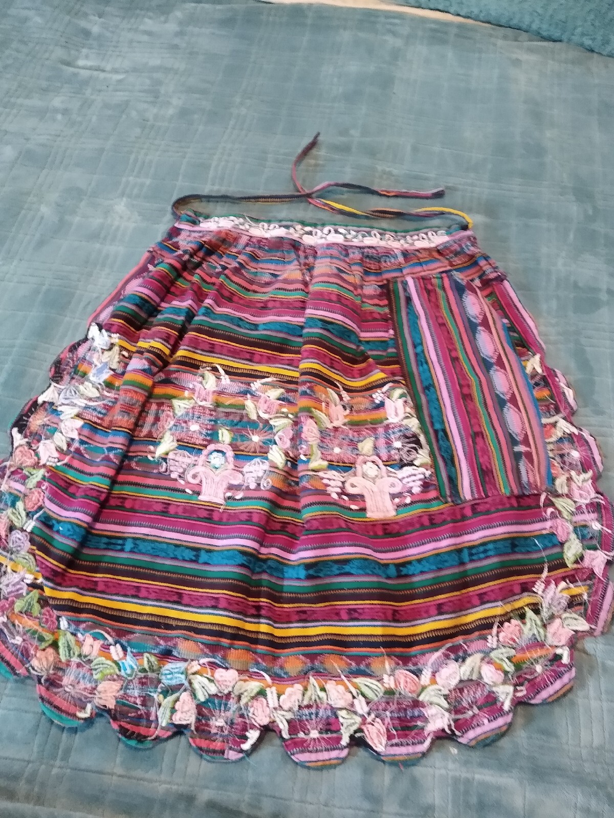 Traje Guatemalteca Tradicional Huipil Festival Navidad Delantal Nagua