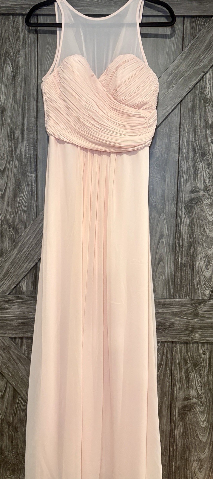 Chiffon Levkoff Sz 10 Long Event Bridesmaid Dress Hook & Eye May Need Work