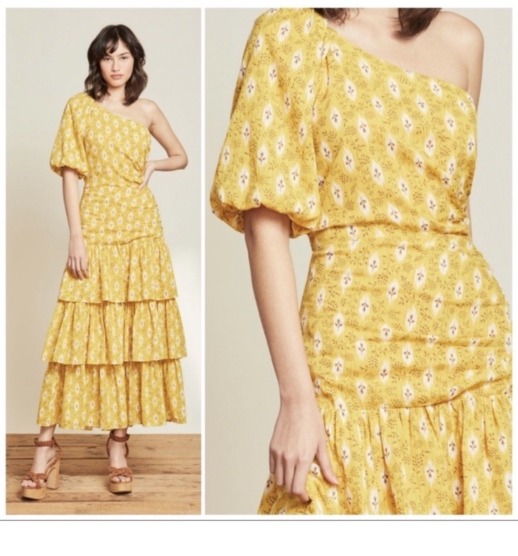 Veronica Beard Virginia Dress in Sun Multi Yellow Size 6