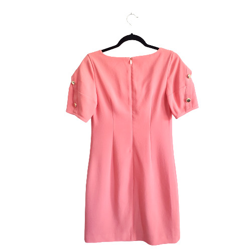 Trina Turk Women’s Lemonade Short Sleeve V-Neck Shift Mini Dress Ginger Size 0