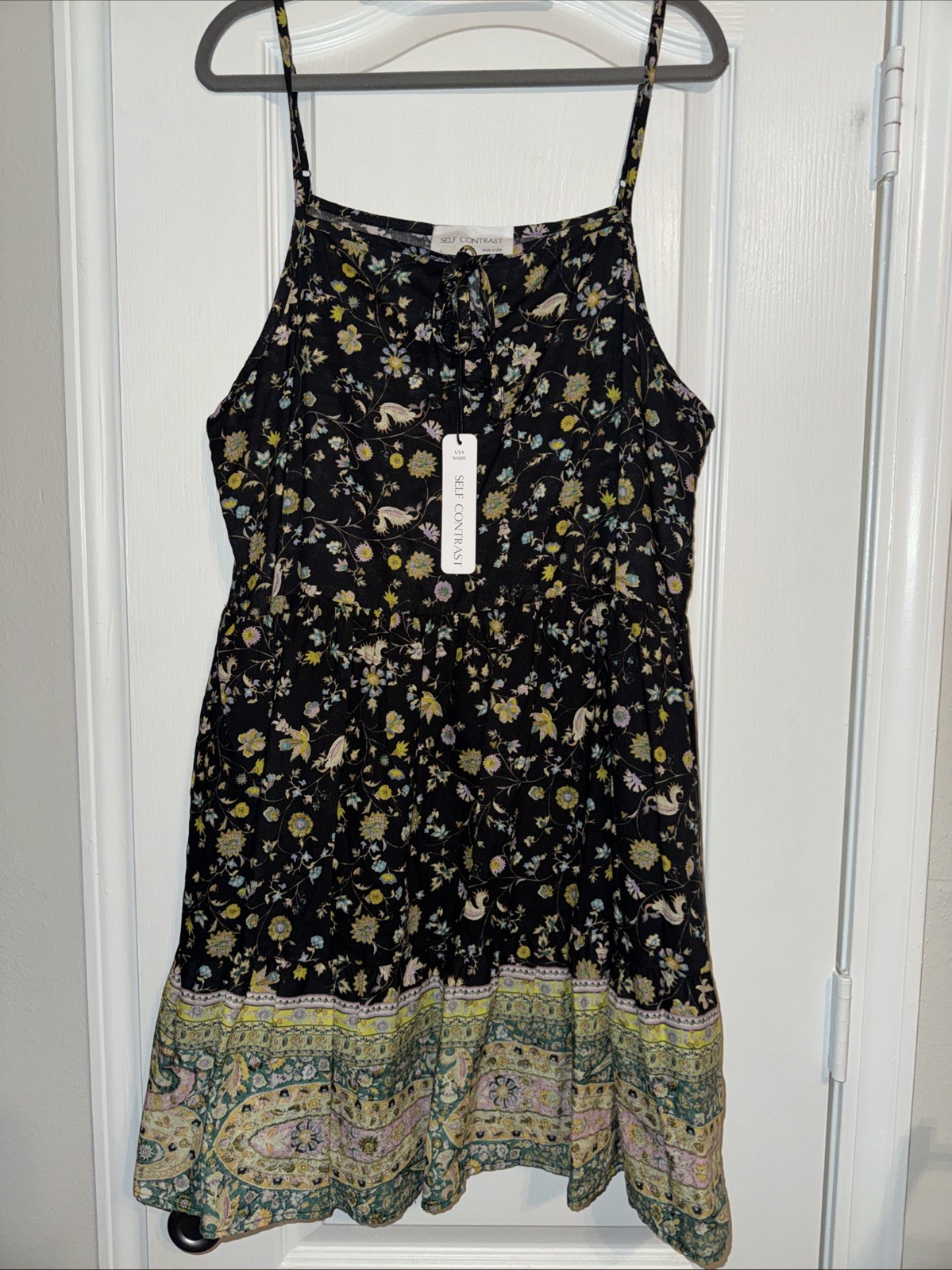 NWT Self Contrast Women’s Dress size Large 100% Cotton