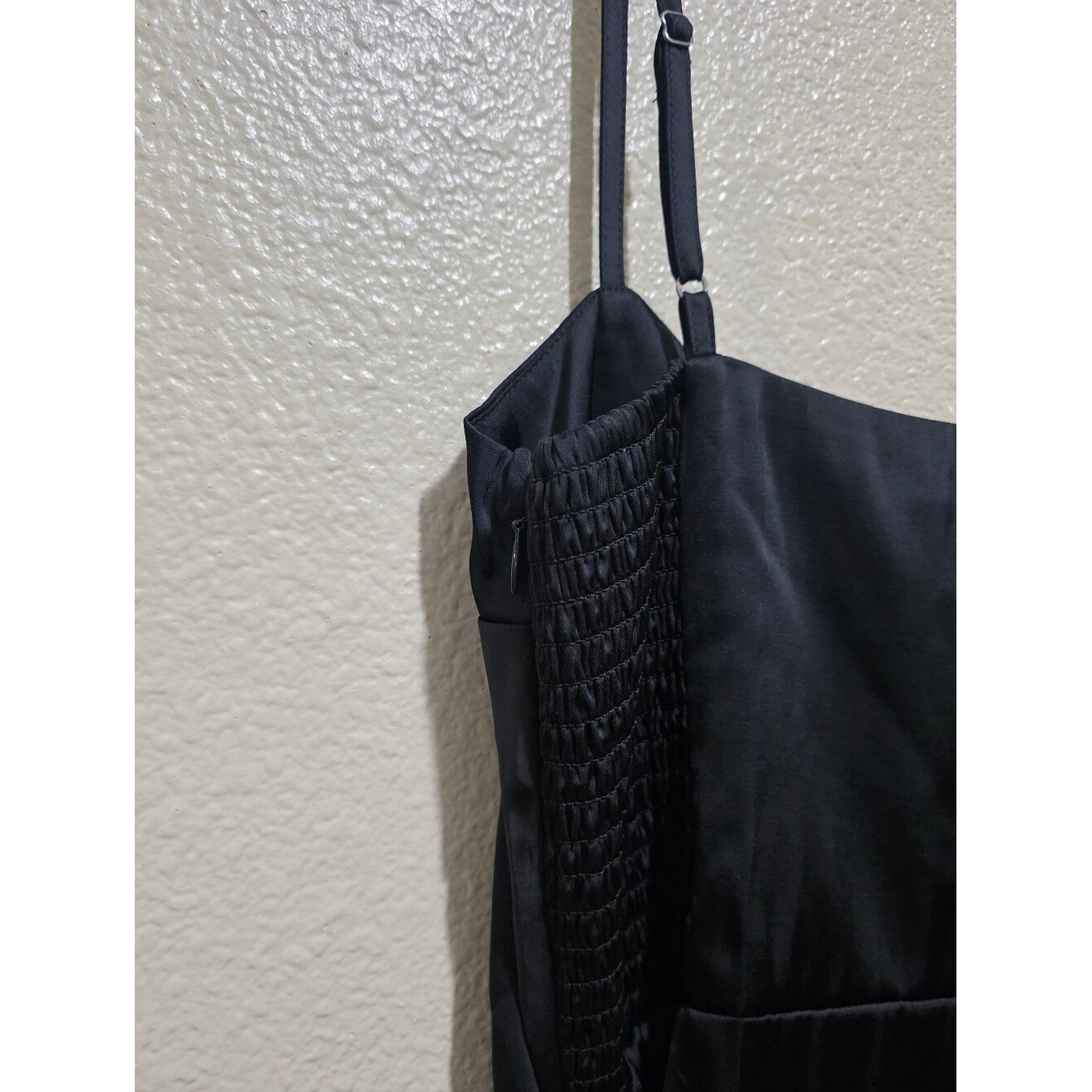 Abercrombie & Fitch Black Slip Dress with Lace Hem Size Small NWT