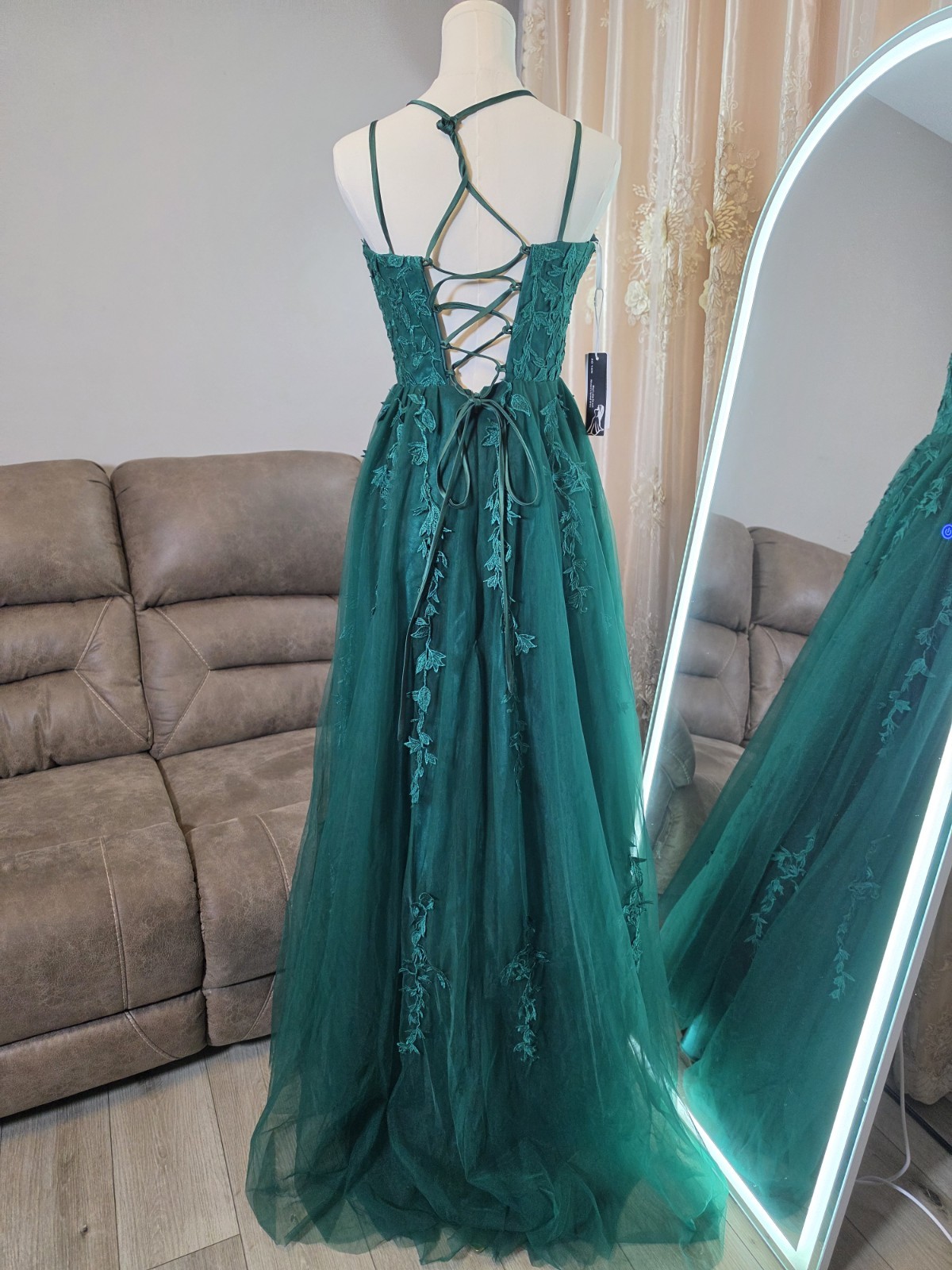 Vestido De 15 O Gala, Hermoso 💚 Largo. Color Bello Y Nuevo