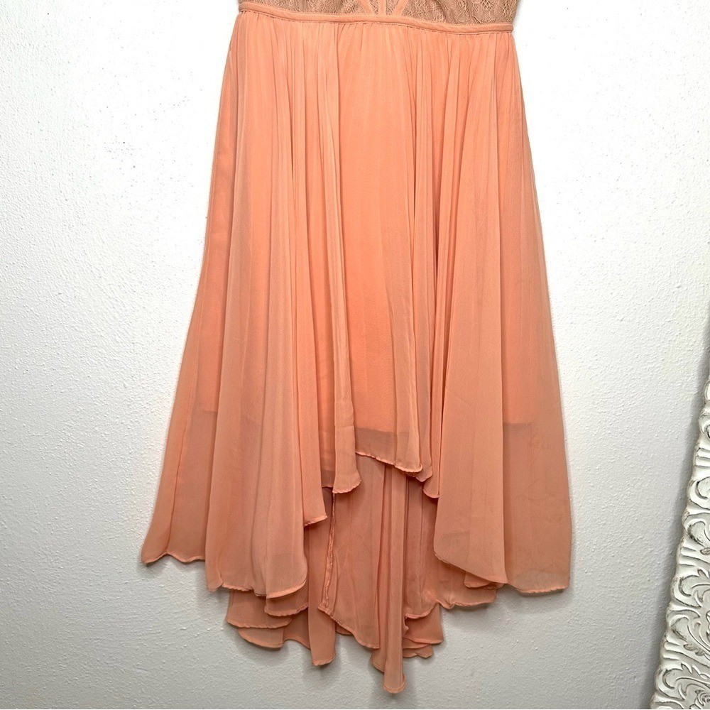BCBG Paris Lingerie Illusion Lace Pleated Dress Size 4