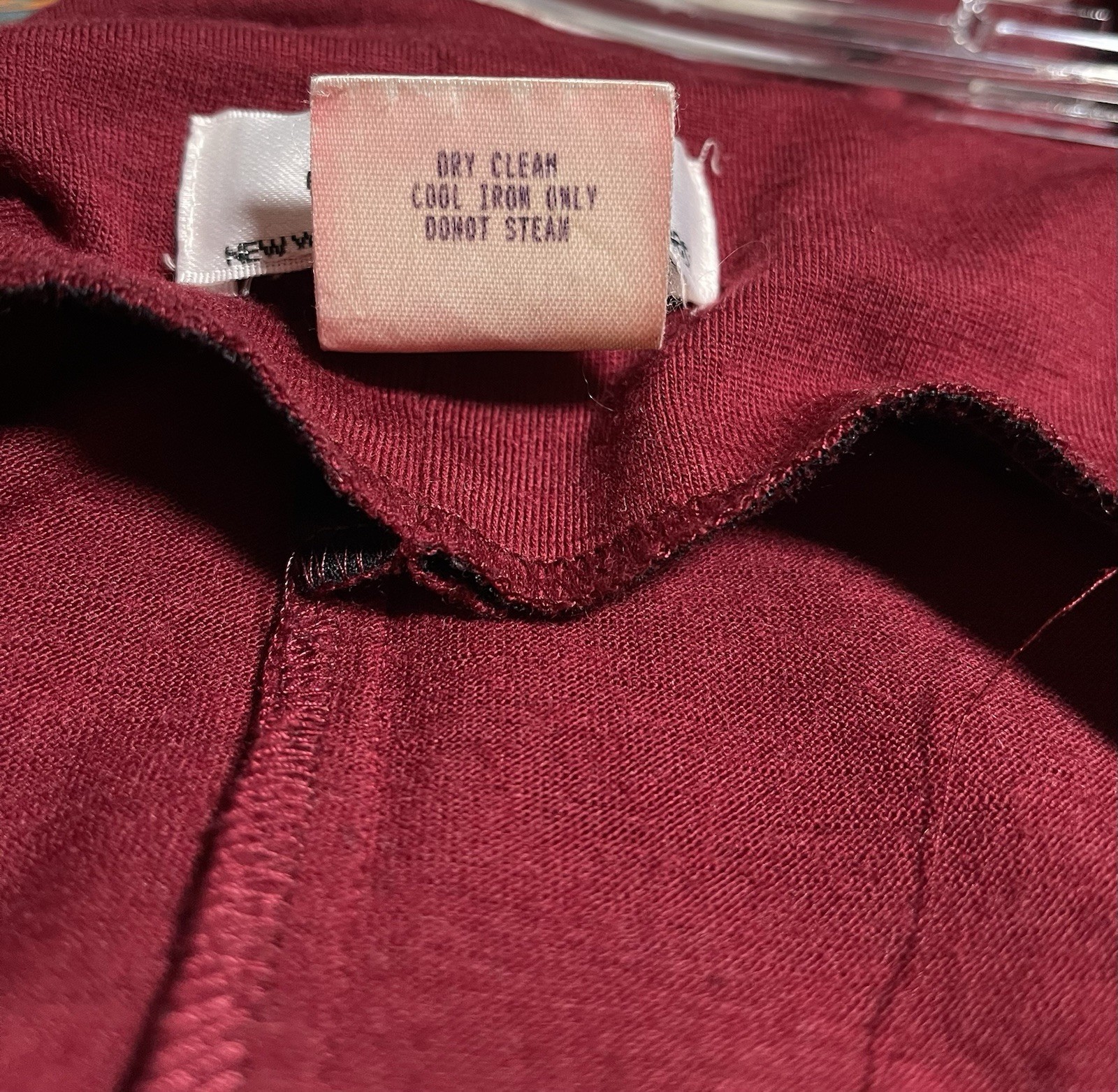 Vintage Clues Maroon Rayon Scoop Neck Sleeveless Button Front Maxi Dress Sz 8