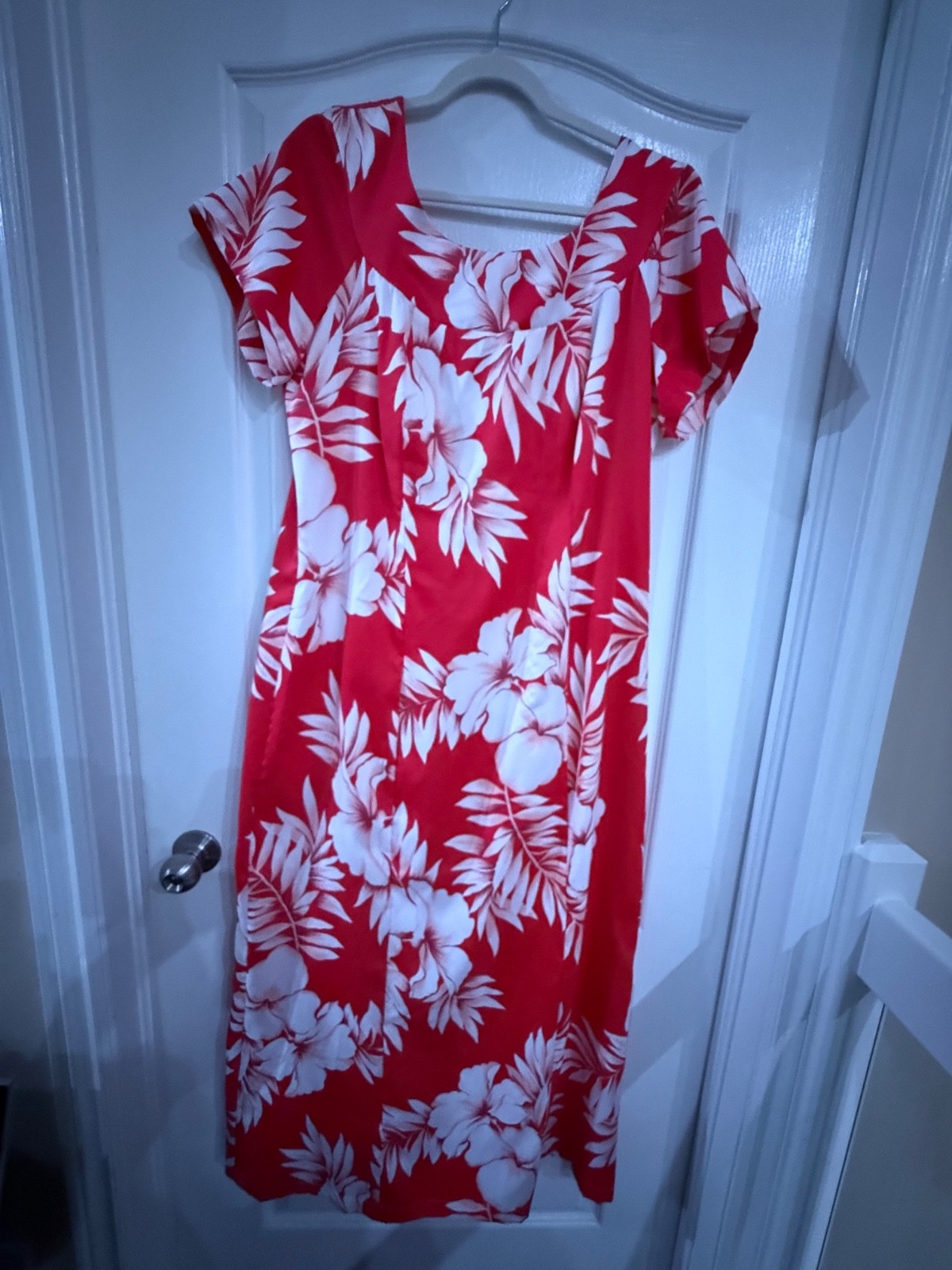 Vintage Hilo Hattie’s Hawaii Muumuu Maxi Dress, Yellow Orange Green large floral