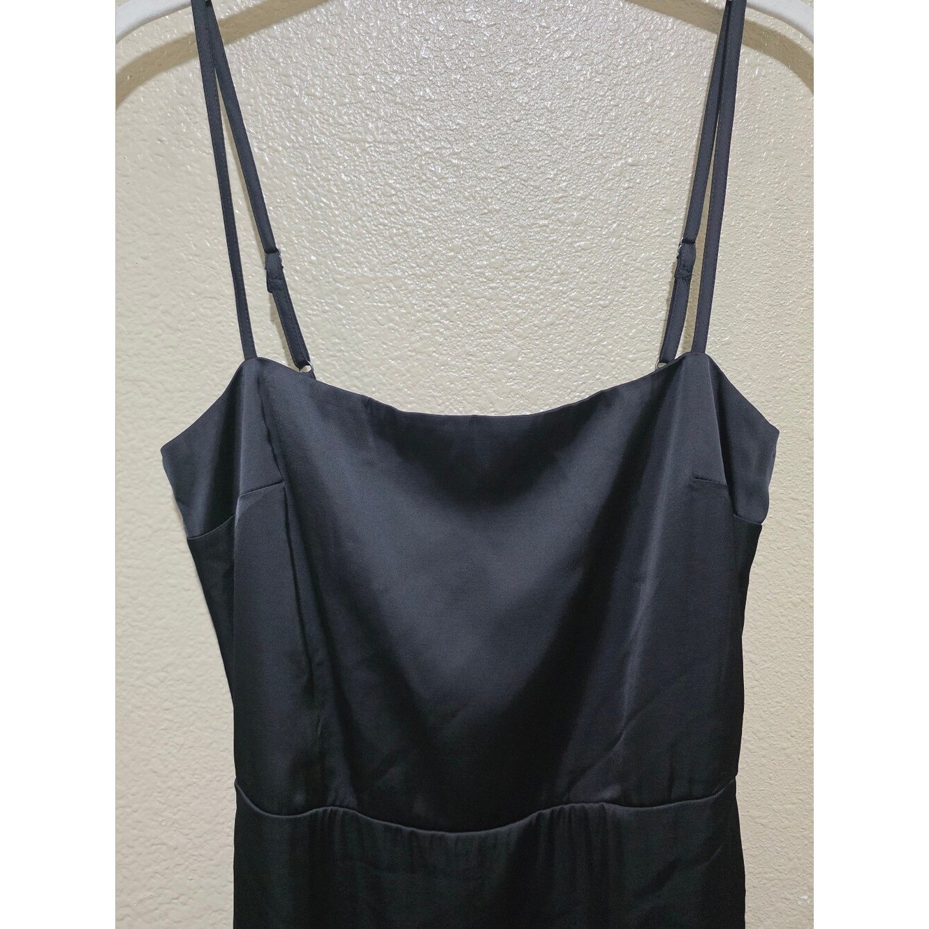 Abercrombie & Fitch Black Slip Dress with Lace Hem Size Small NWT