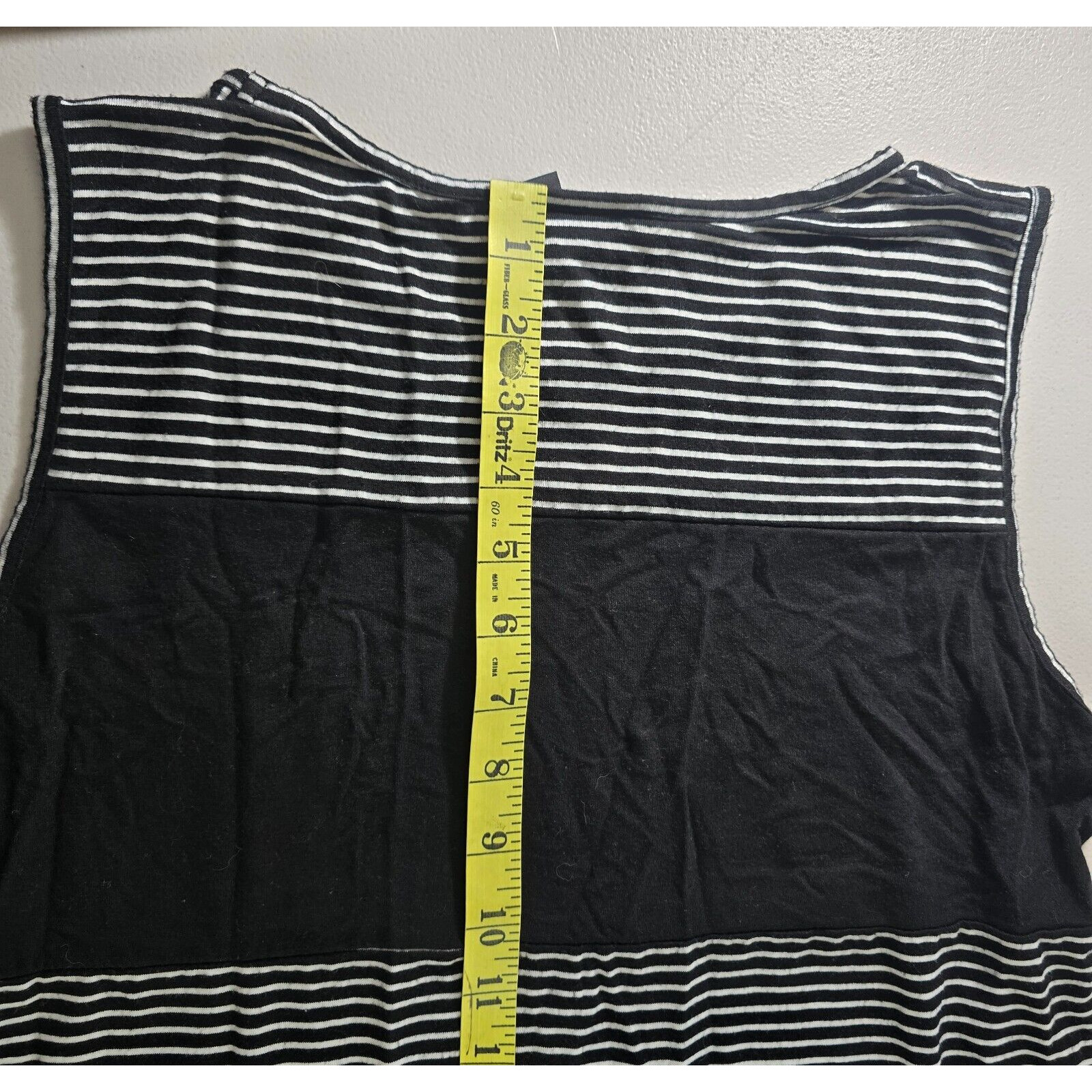 Bobeau Maternity Dress Women’s XL Black Gray Colorblock Striped Sleeveless