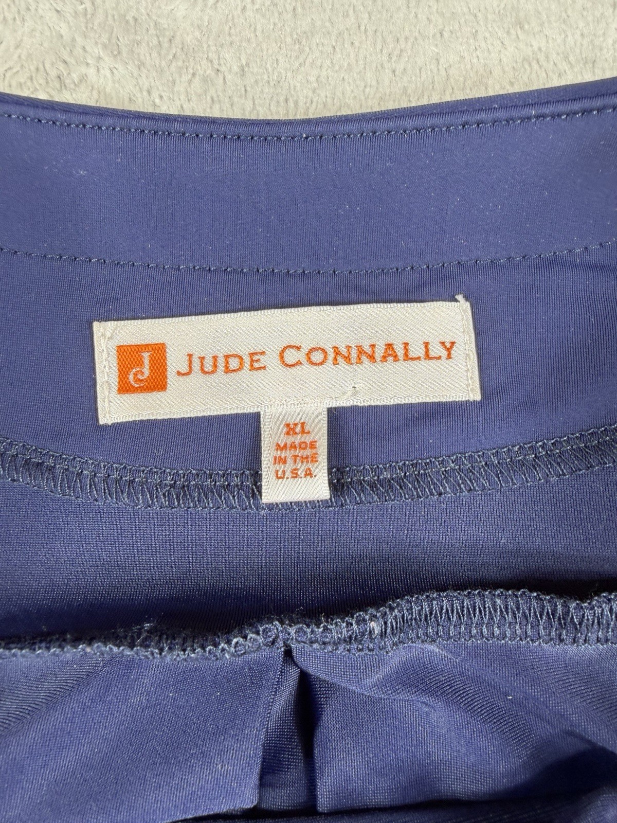 Jude Connally Navy Blue Jude Cloth Short Sleeve Shift Dress Size XL