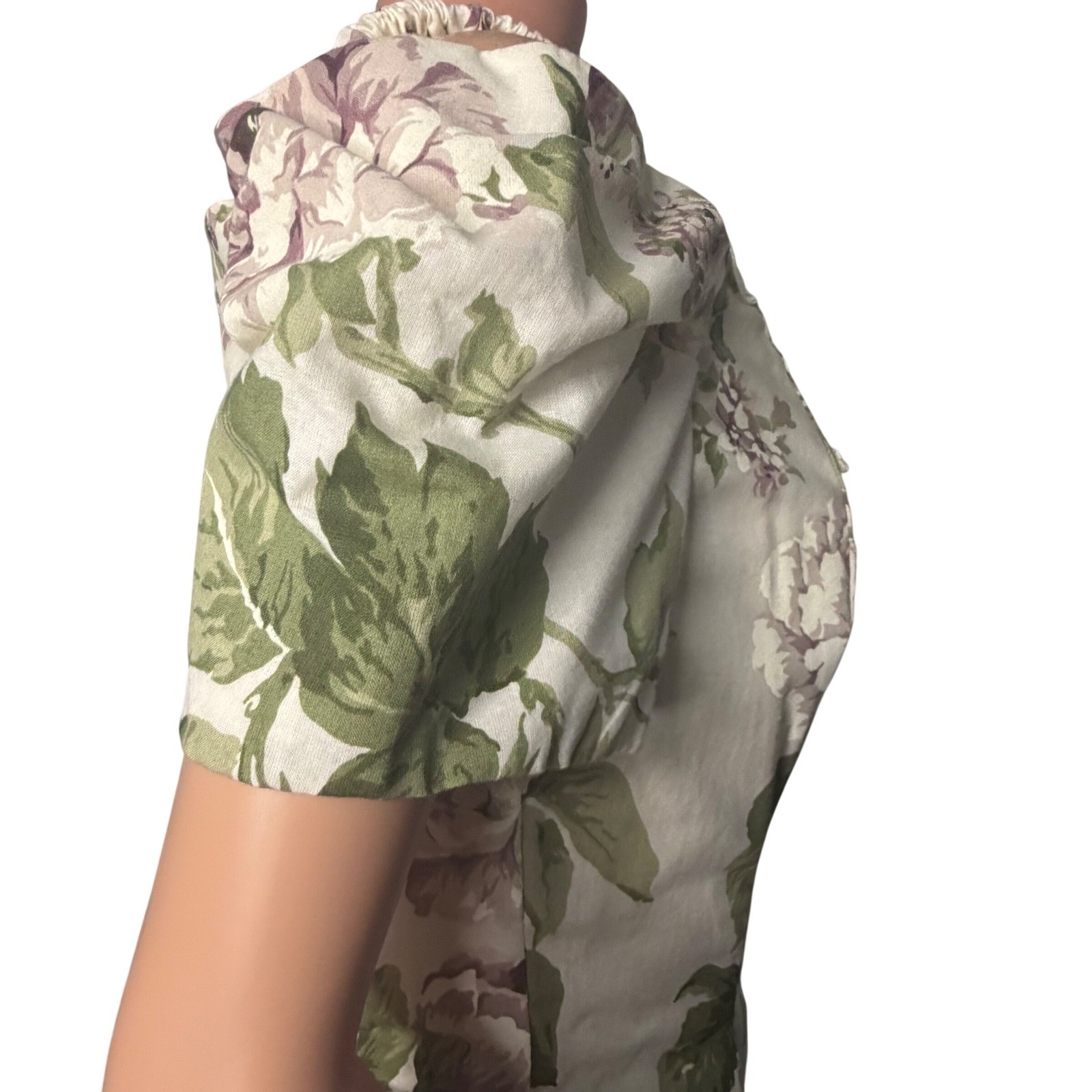 Scott McClintock Floral Peplum Dress Lace Applique Cottagecore Garden Party 10
