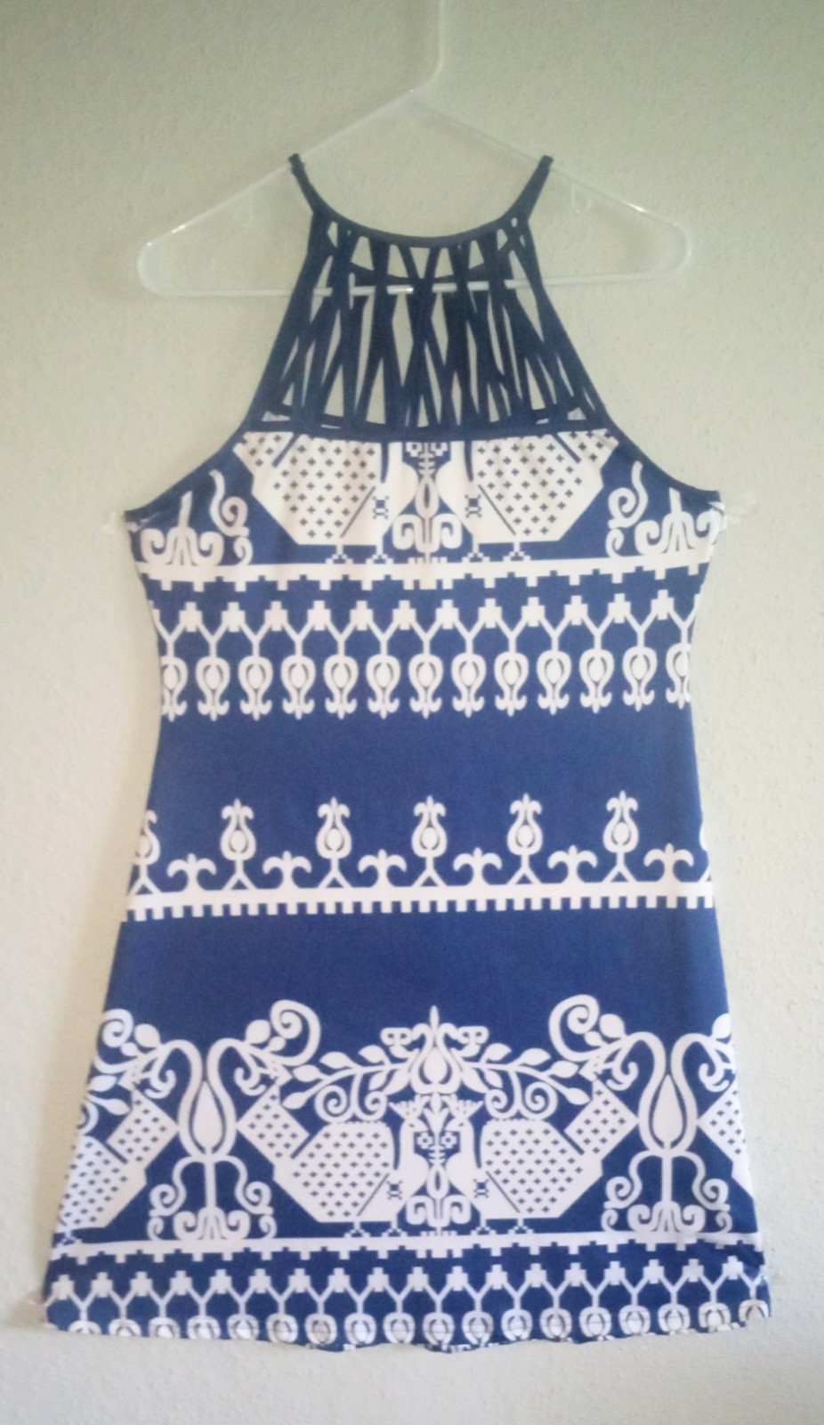 Emery Rose Blue & White Floral Sundress/Summer Wear Comfortable Dress Size XL