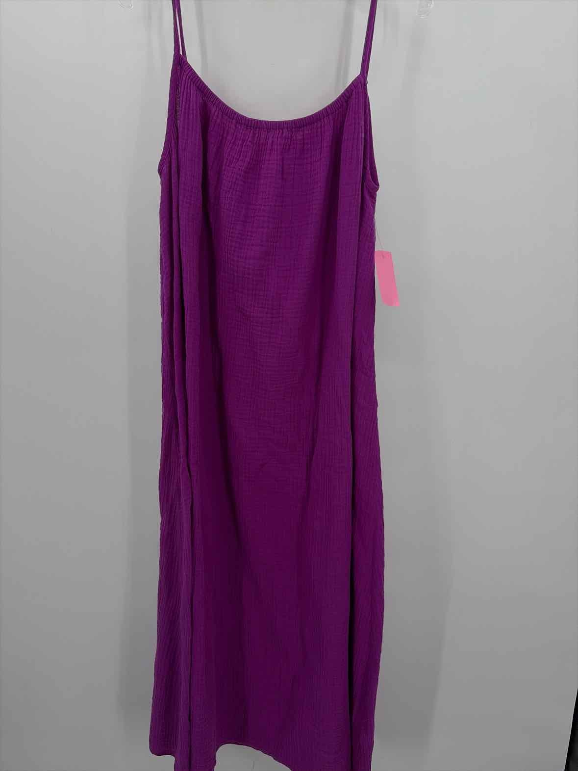 Pre-Owned Eileen Fisher Purple Size Large Midi Sleeveless Dress