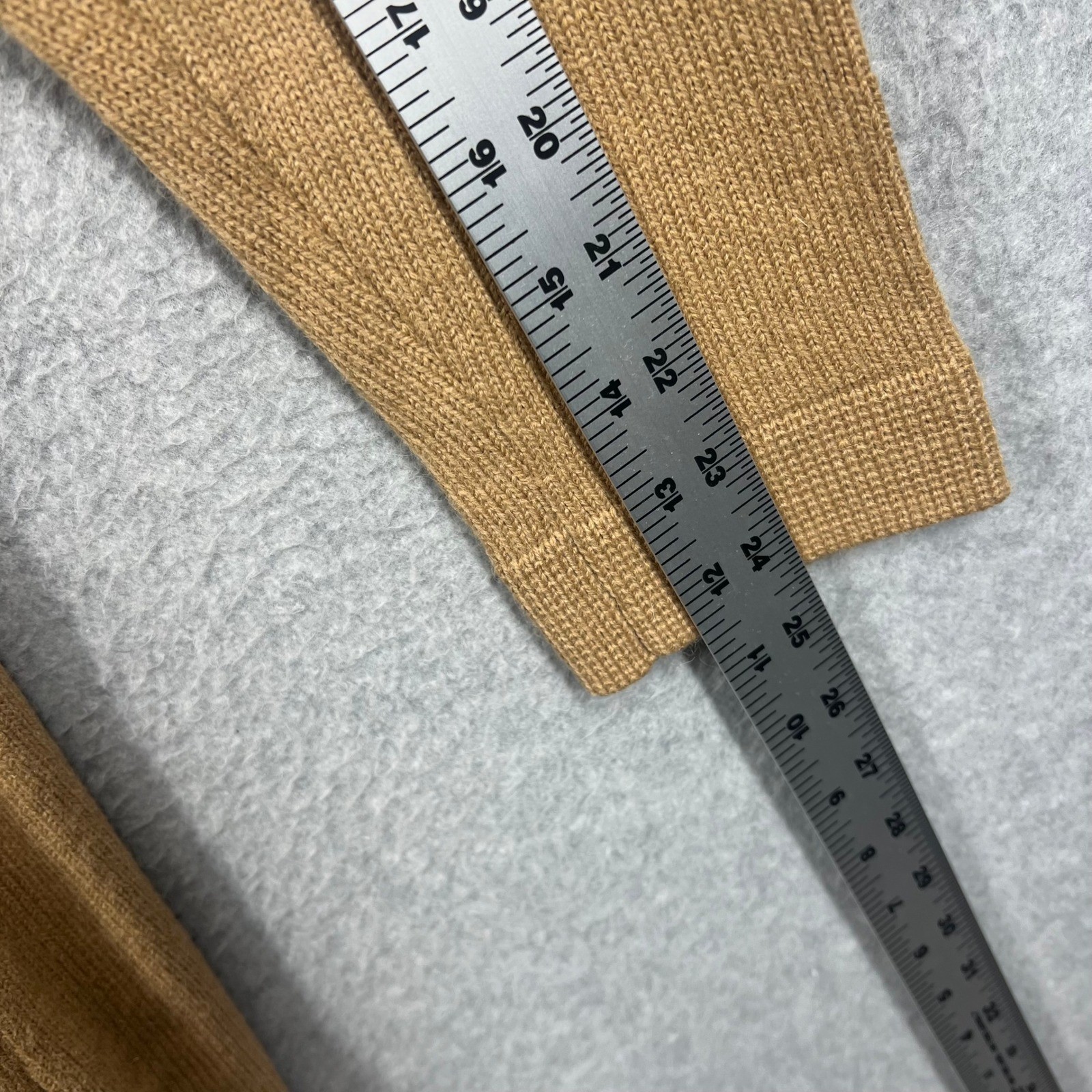 Banana Republic LS Sweater Dress Women XL Camel Tan Knit Wrap Tie Waist NWOT