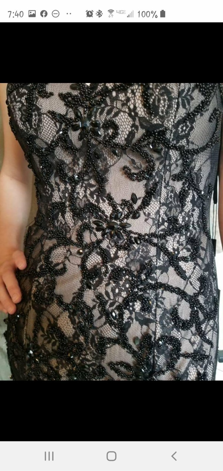 Formal Prom Dress Size 8 Beaded Lace New with tags