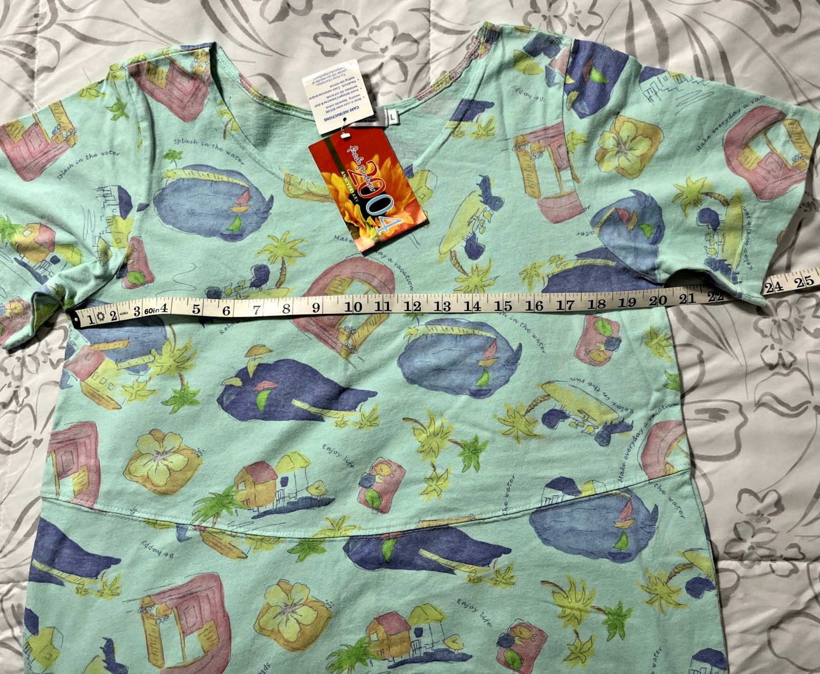 NEW Vintage Fresh Produce Womens Cotton Maxi Dress Island – Beach – Cruise LARGE
