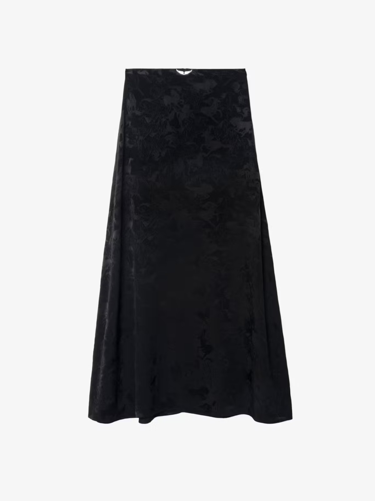 AUTHENTIC Zadig&Voltaire Women 100% Silk Jacquard Black Full Skirt Dress XS-L