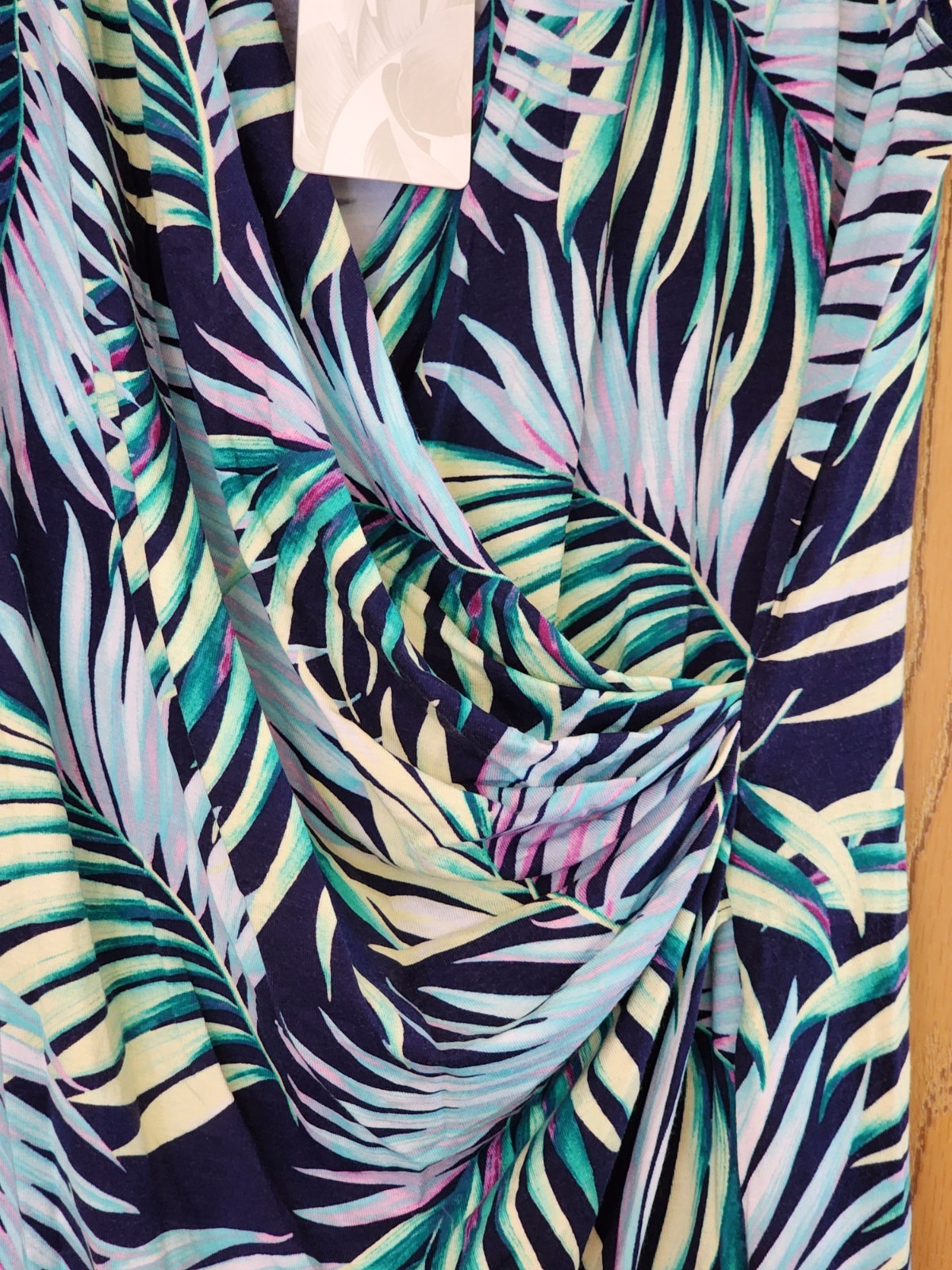 NWT Tommy Bahama Leinani Leaves Tambour Dress ,Size XL,blue