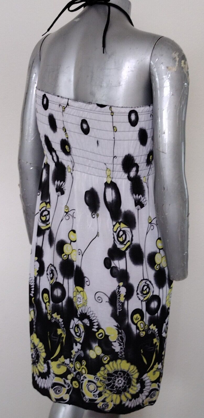 LADIES CONVERTIBLE STRAPS DRESS/SKIRT SIZE L Jr. GATHERED WAIST Floral