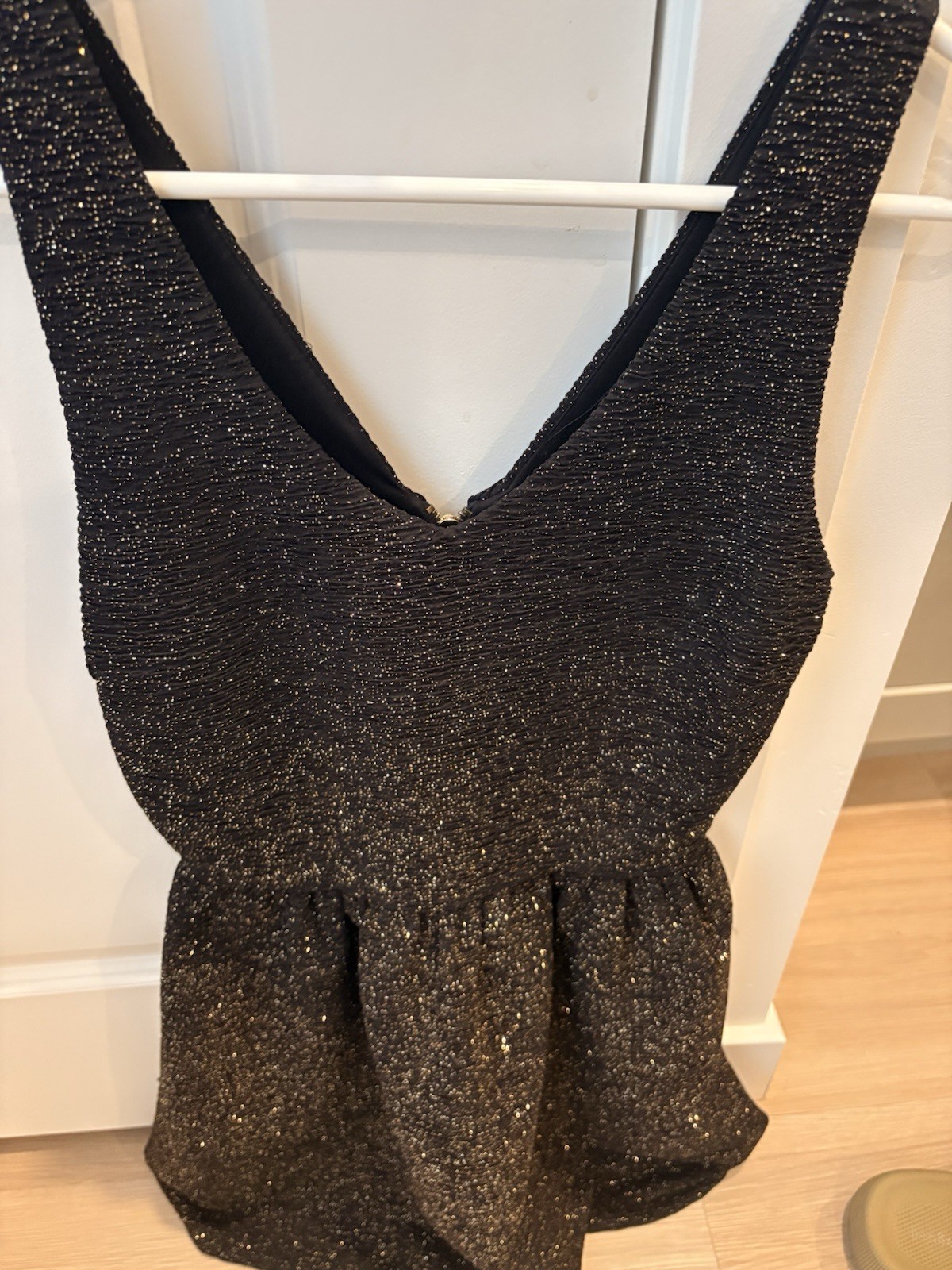 black glitter bodycon dress – size small