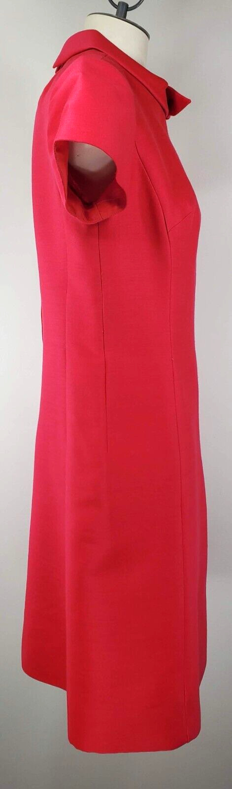 Vintage Rona A Fashion Investment Dress – Size 12 – Pink – Bow & Button Details